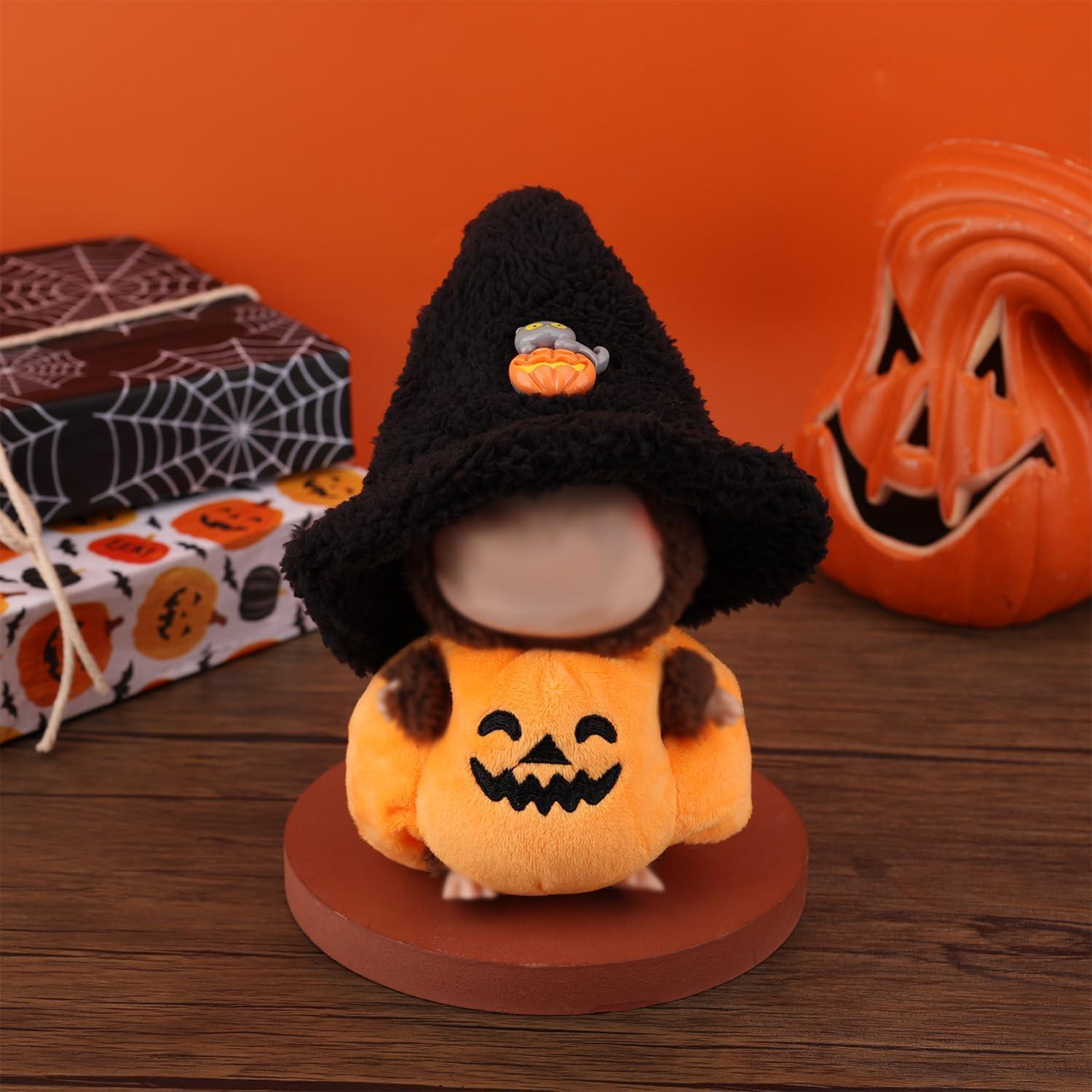 Disfraz de Halloween para muñeca 17cm - Calabaza y Sombrero