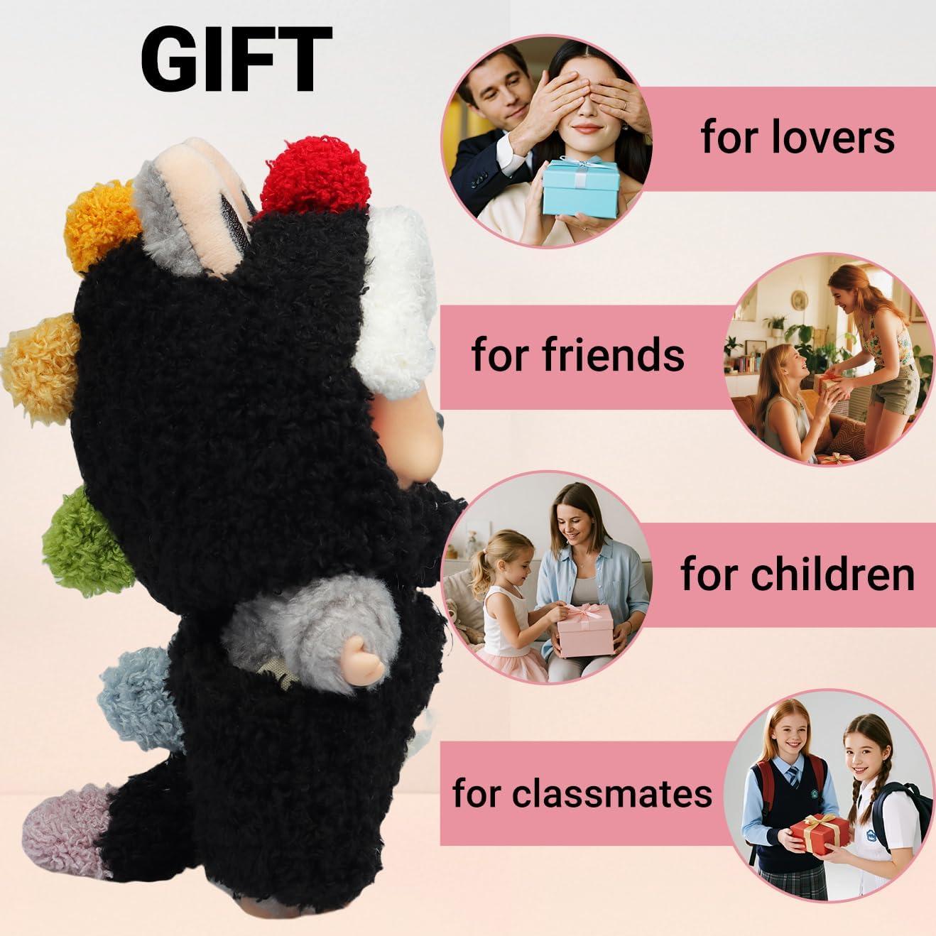 Conjunto de Ropa para Muñeca 17cm Ariker Dinosaurio Negro