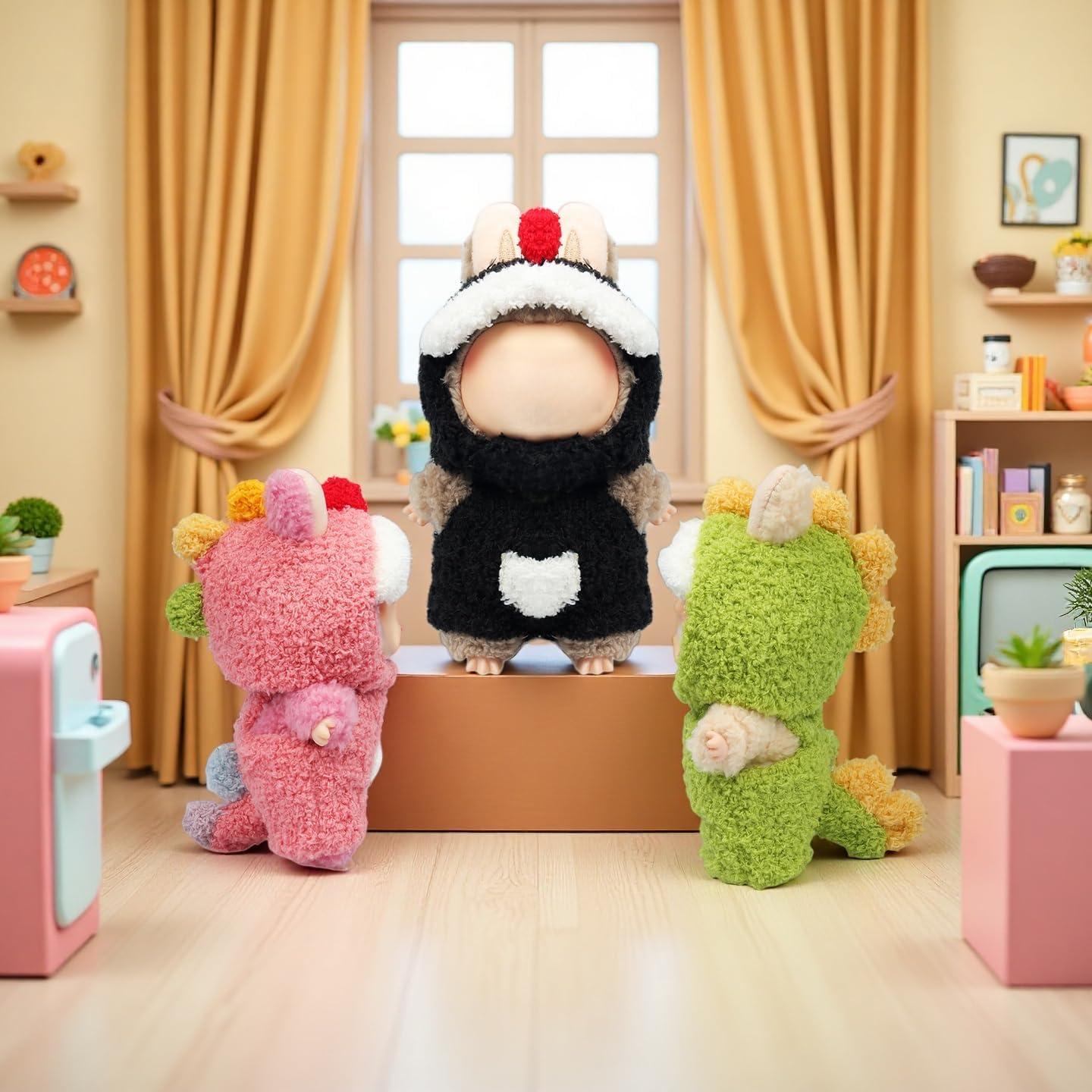 Conjunto de Ropa para Muñeca 17cm Ariker Dinosaurio Negro