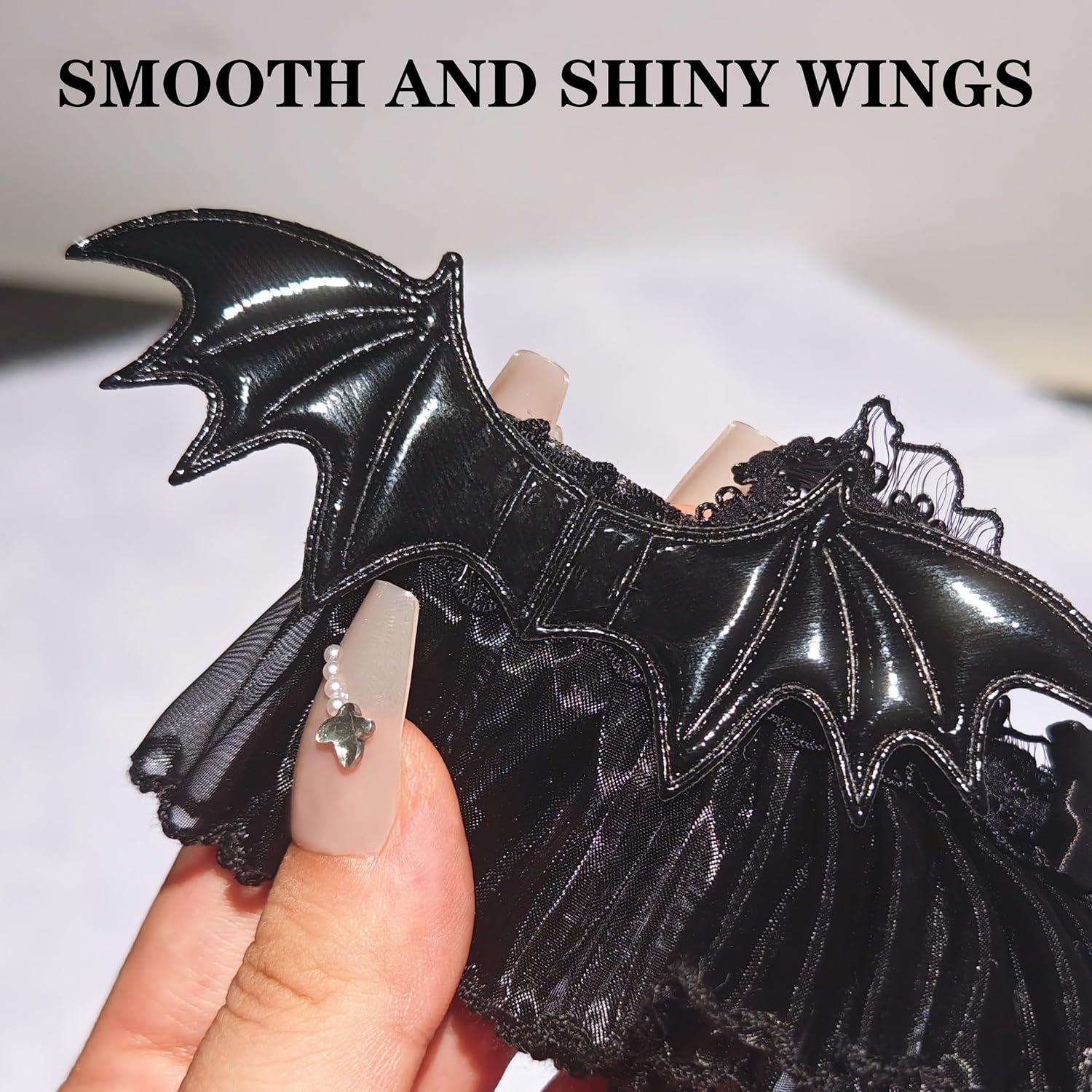 Vestido de capas ciruela/negro para muñeca 17cm con diadema