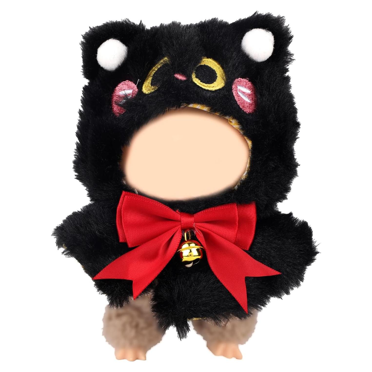 Ropa de Capa para Muñeca Lasuroa 15x13cm Peluche Negro