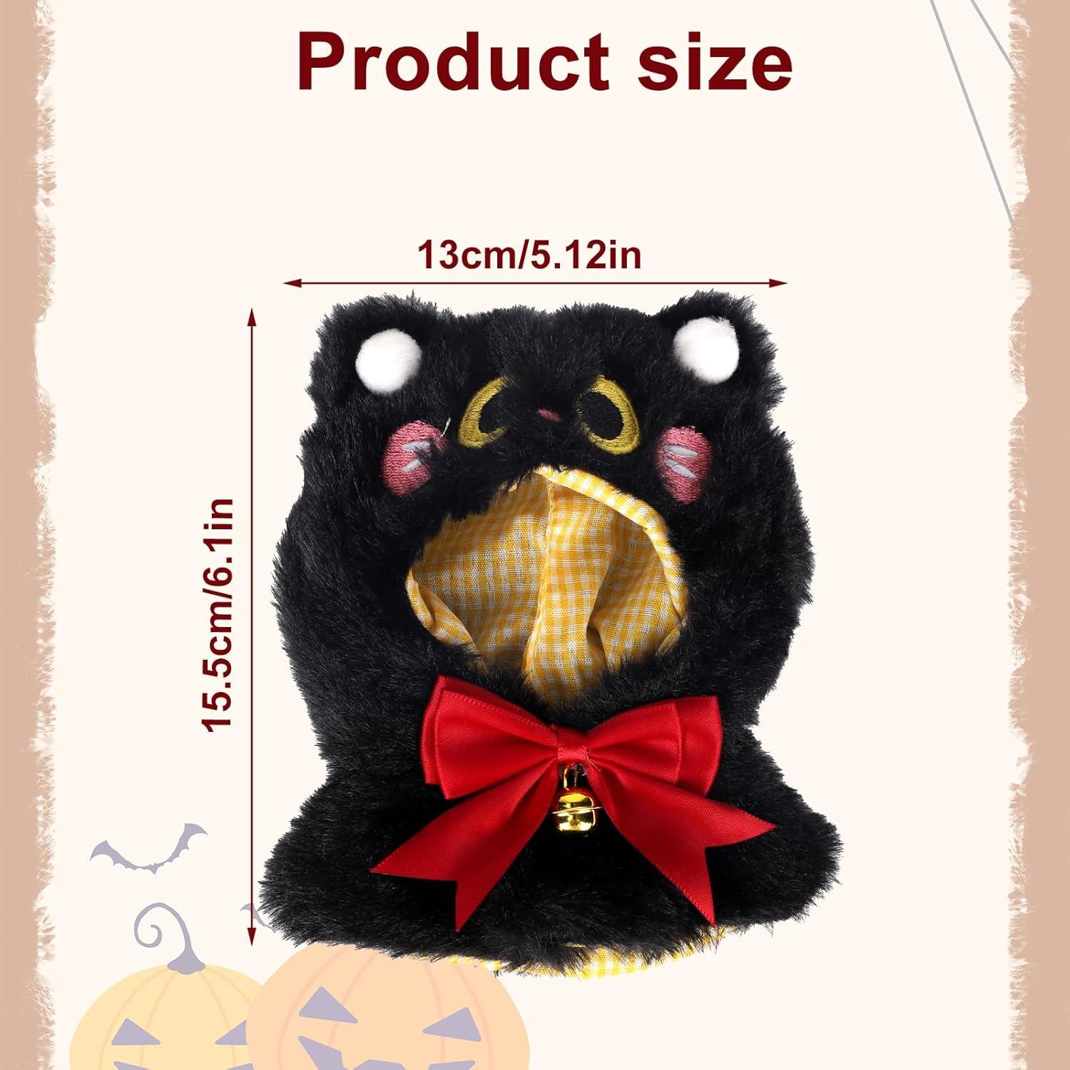 Ropa de Capa para Muñeca Lasuroa 15x13cm Peluche Negro