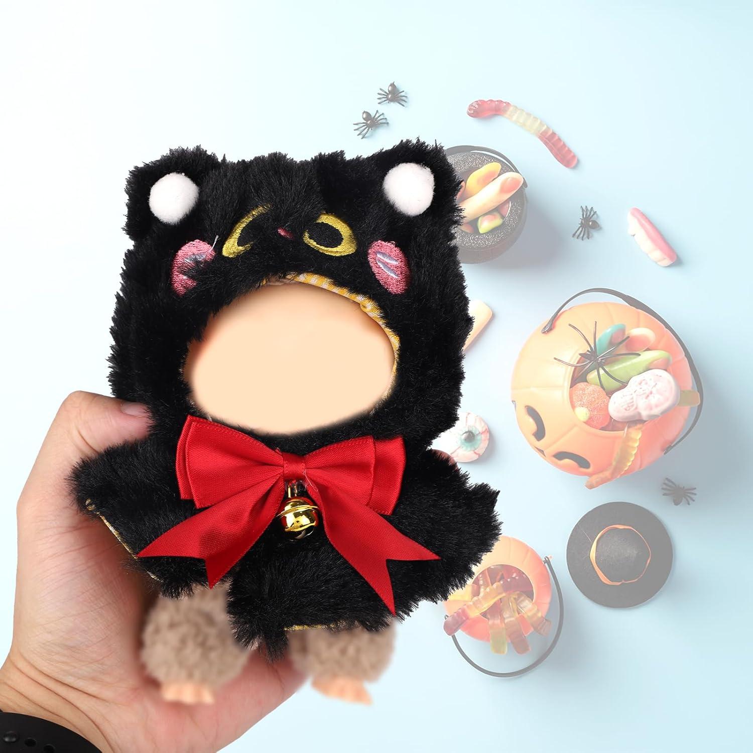 Ropa de Capa para Muñeca Lasuroa 15x13cm Peluche Negro
