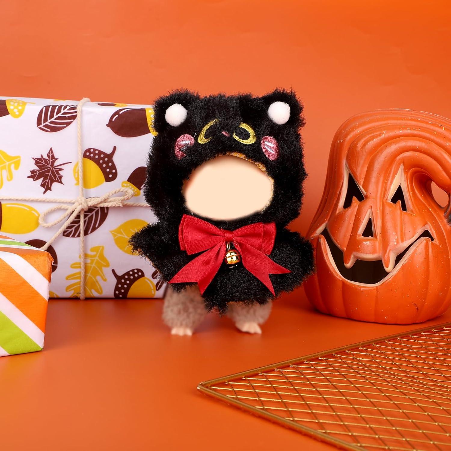 Ropa de Capa para Muñeca Lasuroa 15x13cm Peluche Negro