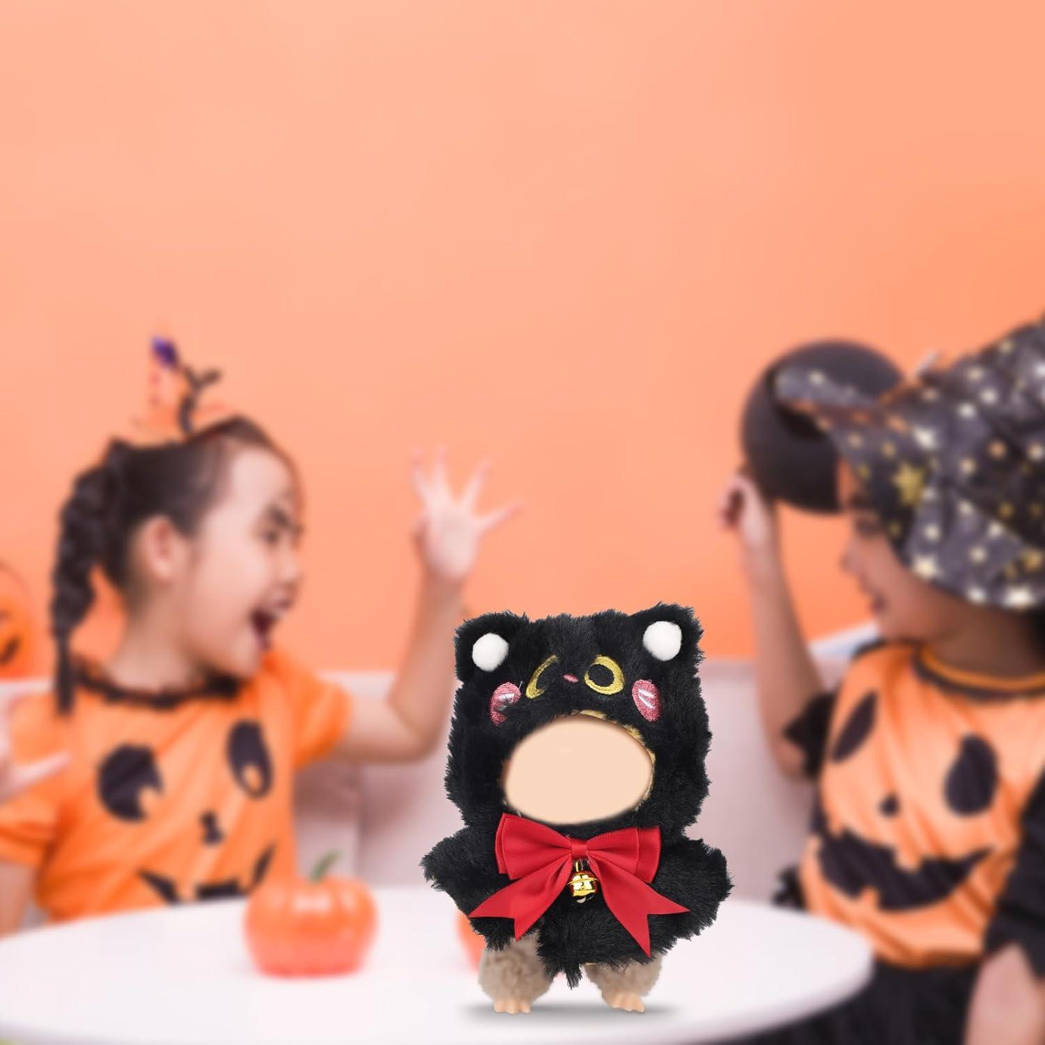 Ropa de Capa para Muñeca Lasuroa 15x13cm Peluche Negro