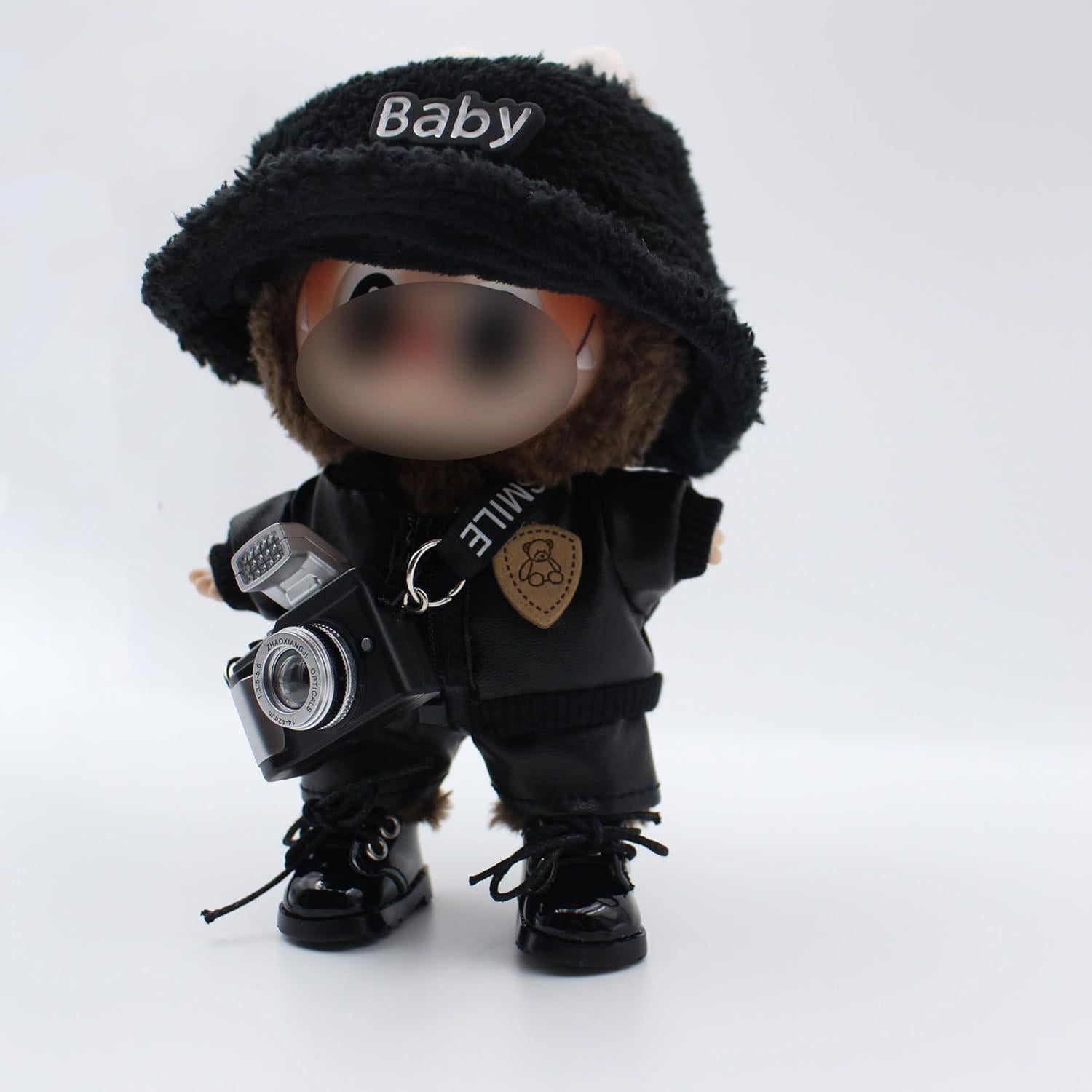 Conjunto de Ropa para Muñeca Labubu 17cm - Sombrero, Chaqueta, Pantalones, Zapatos