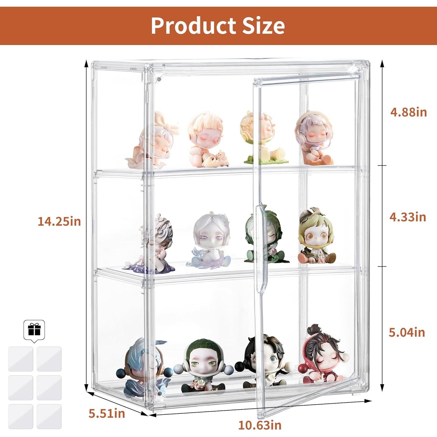 Estuche de exhibición acrílico Attelite 2pack 3 niveles