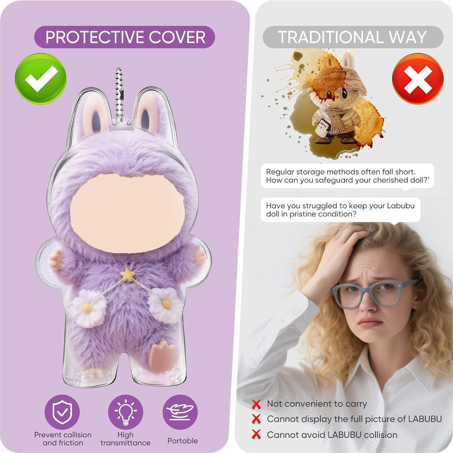 Caja de Exhibición Protectora Tsinlan.ayn para Labubu de Pie