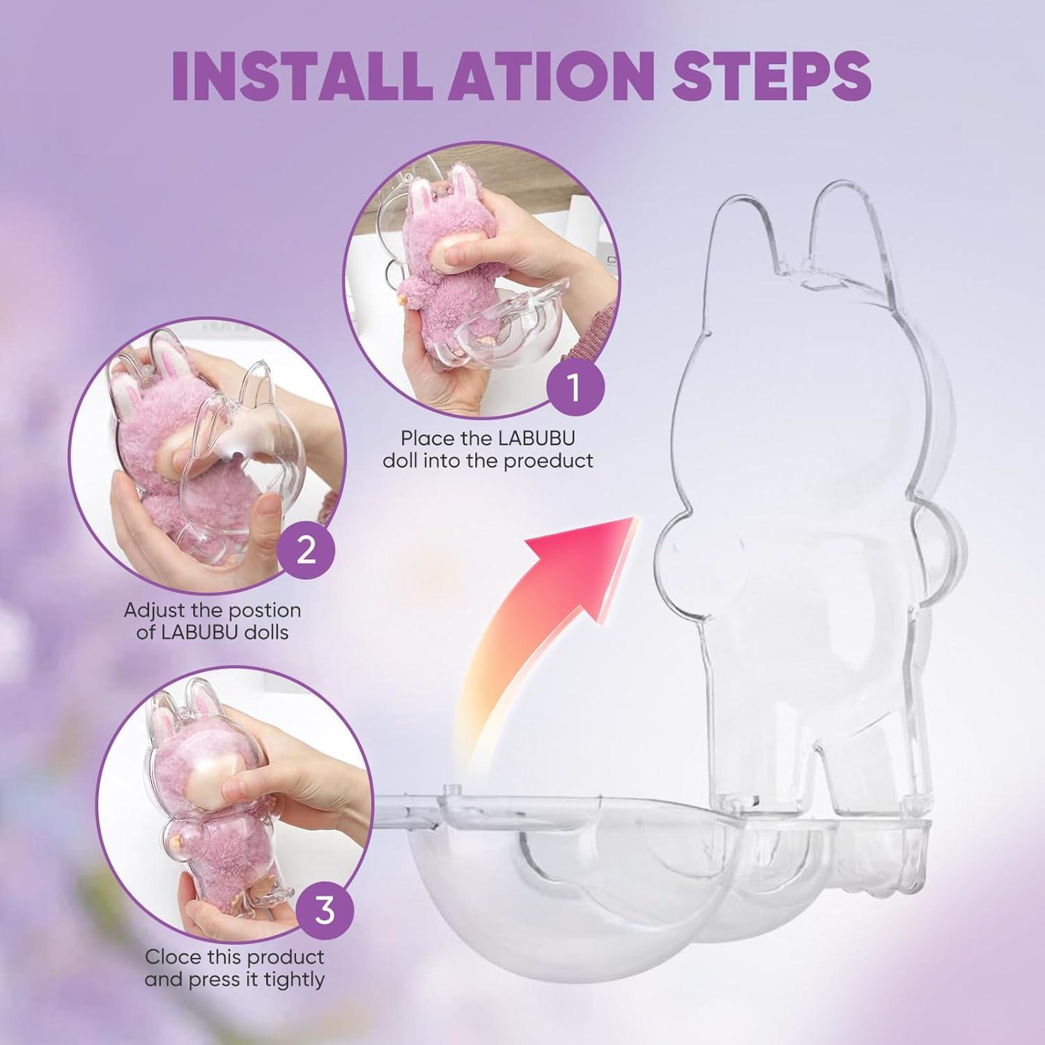 Caja de Exhibición Protectora Tsinlan.ayn para Labubu de Pie
