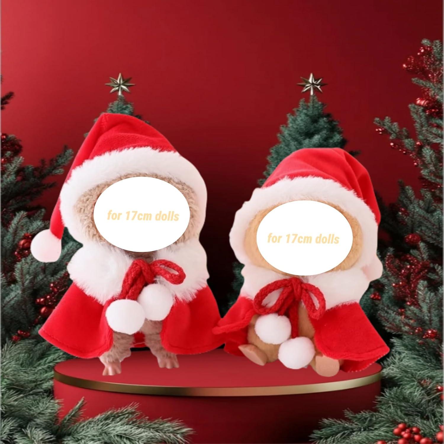 Conjunto Ropa Navideña para Muñecas Labubu 17cm - 7 Piezas