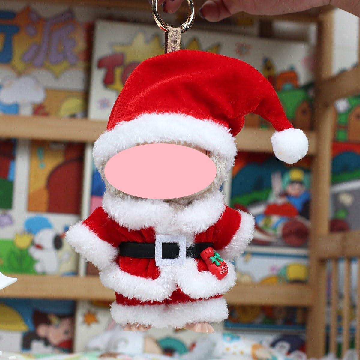 Ropa navideña para muñeca Labubu 17cm - Conjunto Santa Claus