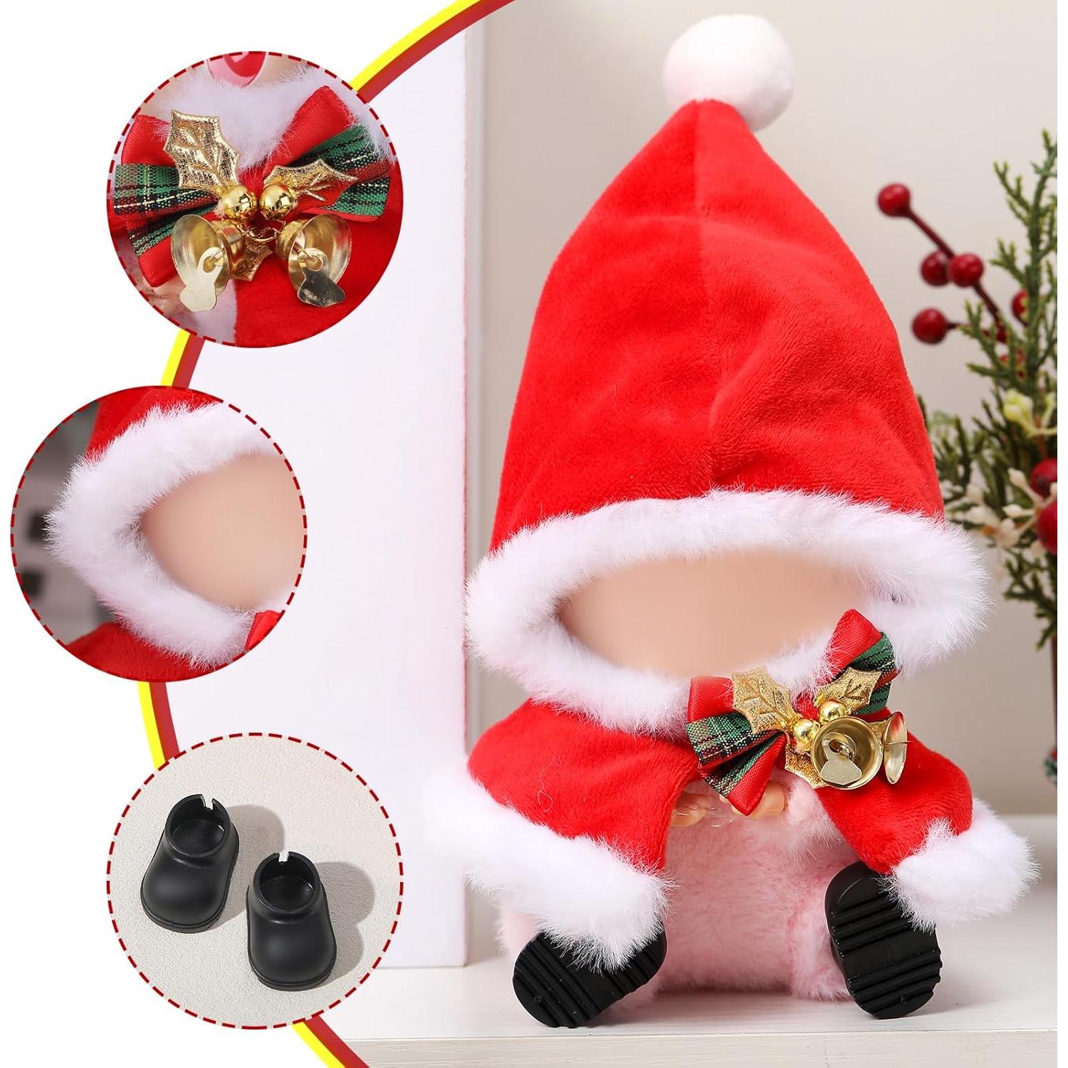 Conjunto de Ropa de Muñeca Frienda 17cm Traje de Santa Claus
