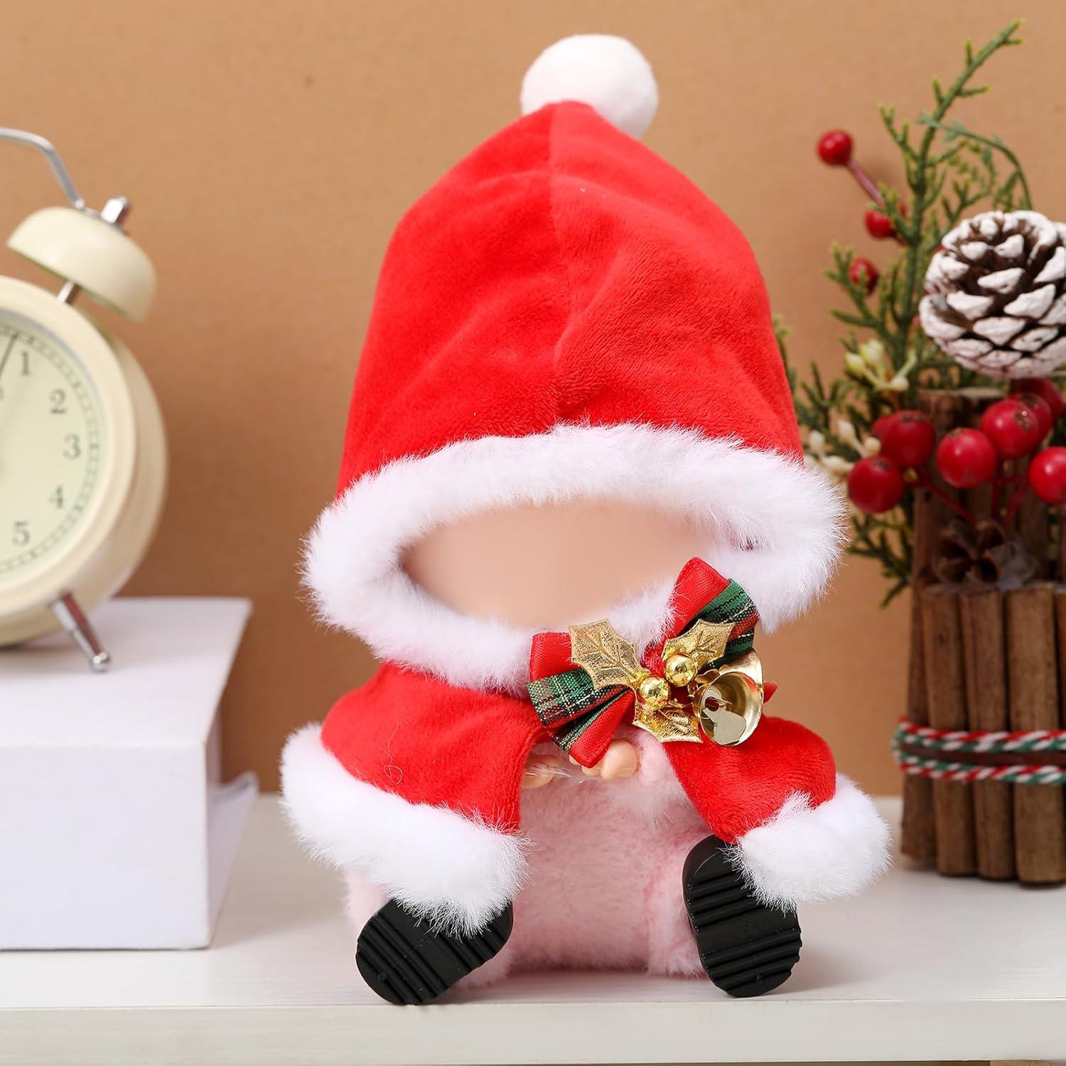 Conjunto de Ropa de Muñeca Frienda 17cm Traje de Santa Claus