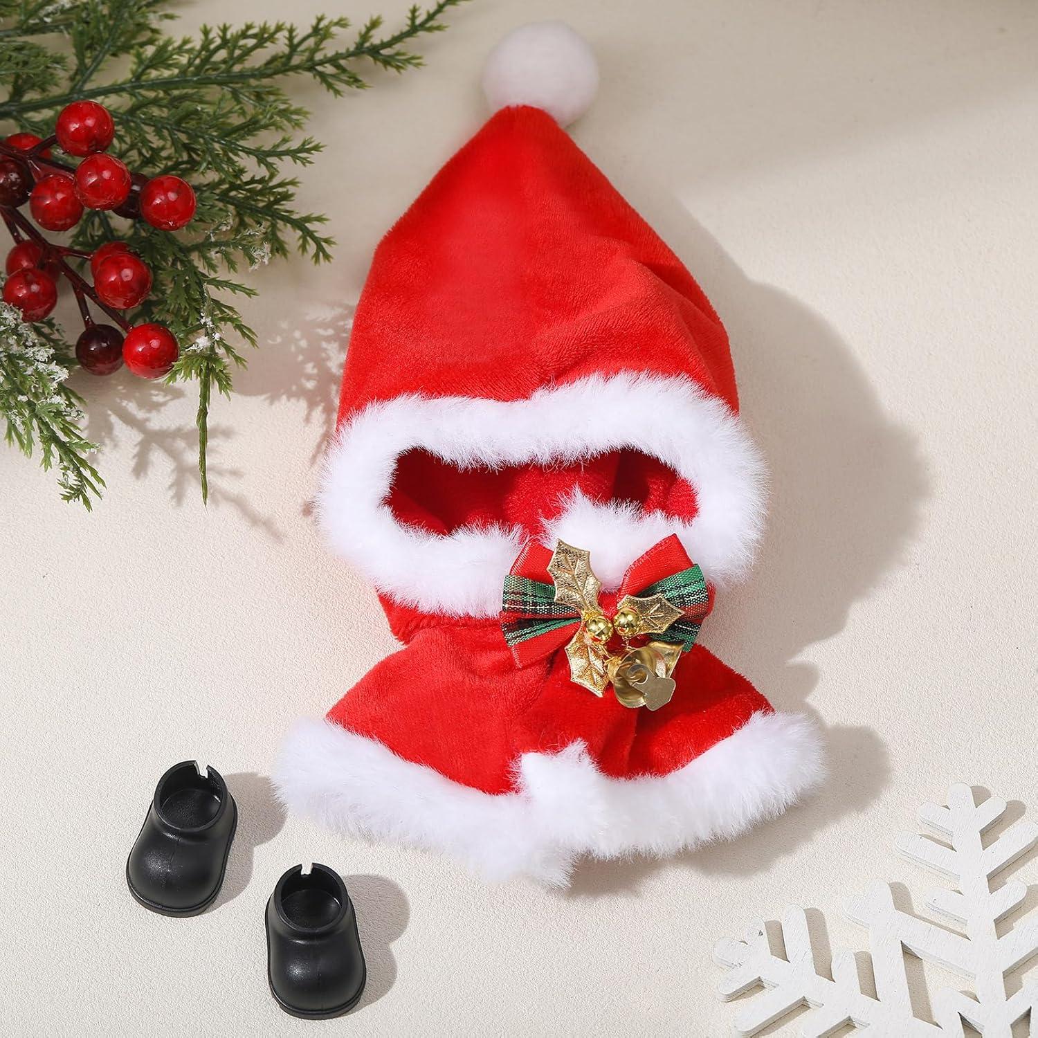 Conjunto de Ropa de Muñeca Frienda 17cm Traje de Santa Claus