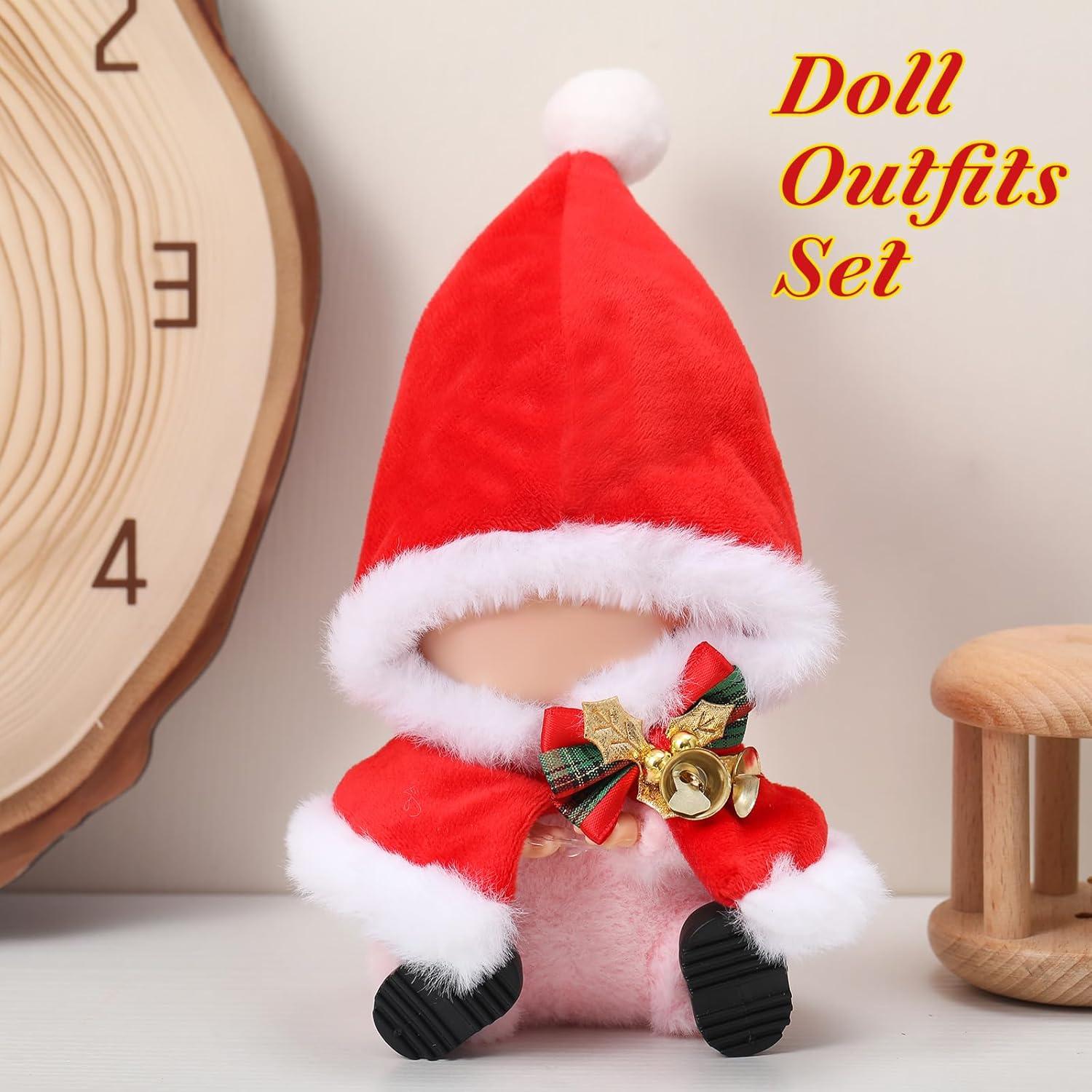Conjunto de Ropa de Muñeca Frienda 17cm Traje de Santa Claus