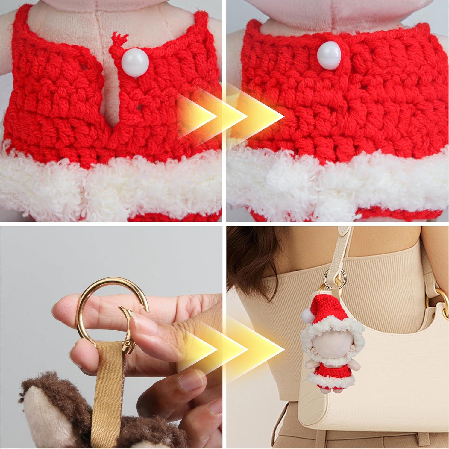 Conjunto de Ropa para Muñecas 17cm - Navidad Hecho a Mano