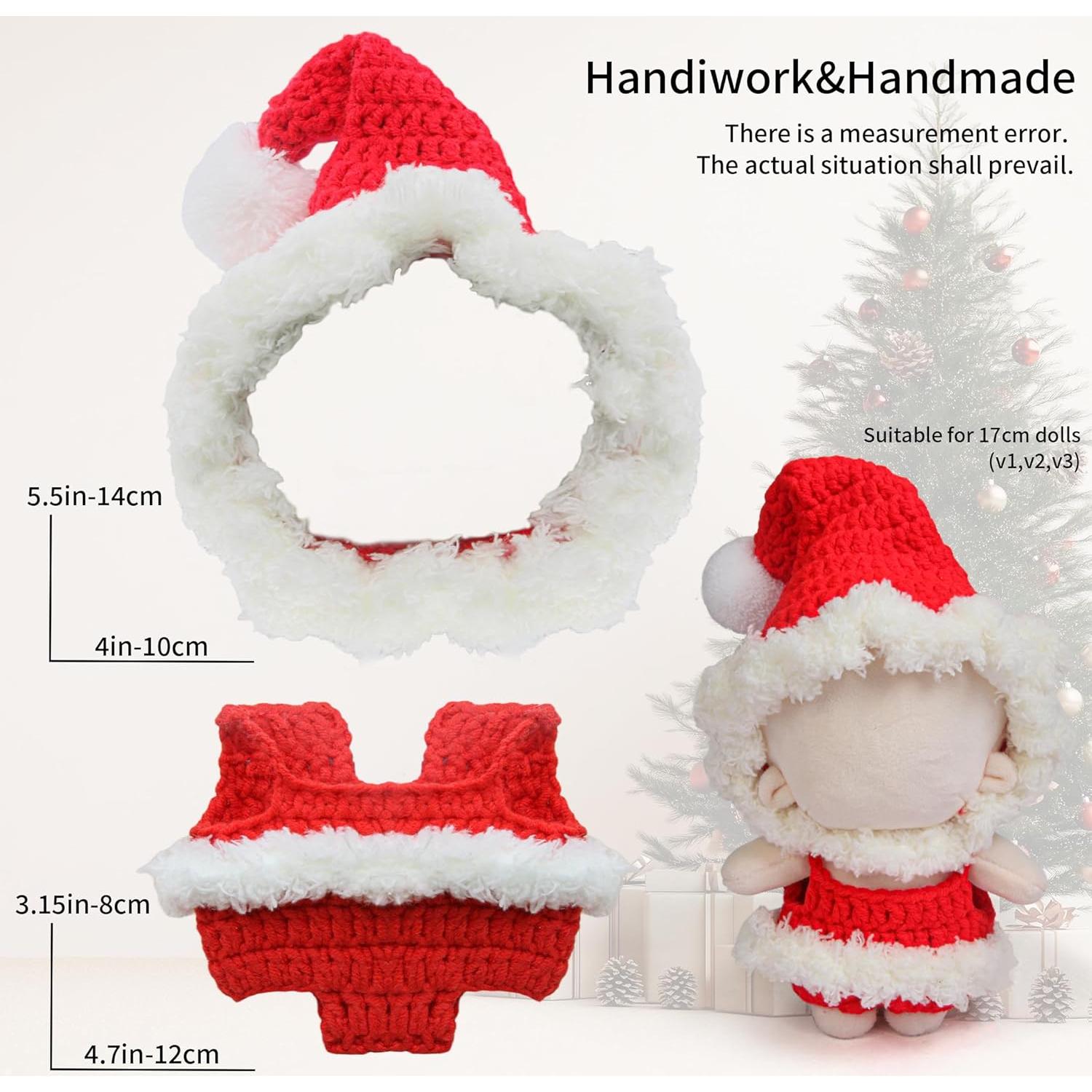 Conjunto de Ropa para Muñecas 17cm - Navidad Hecho a Mano