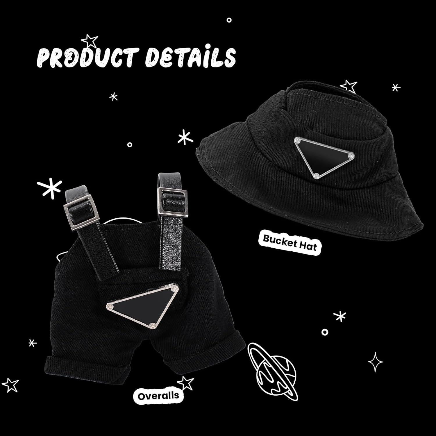 Conjunto Sombrero y Overoles Lullavie para Muñecas 17cm