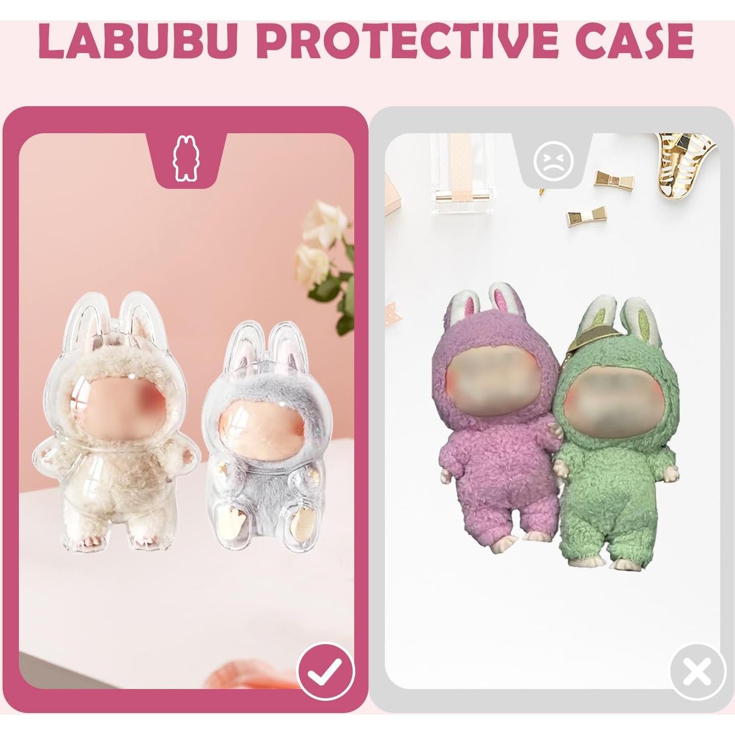 Funda Protectora para Figura Labubu WEVYHFS 15.49x6cm