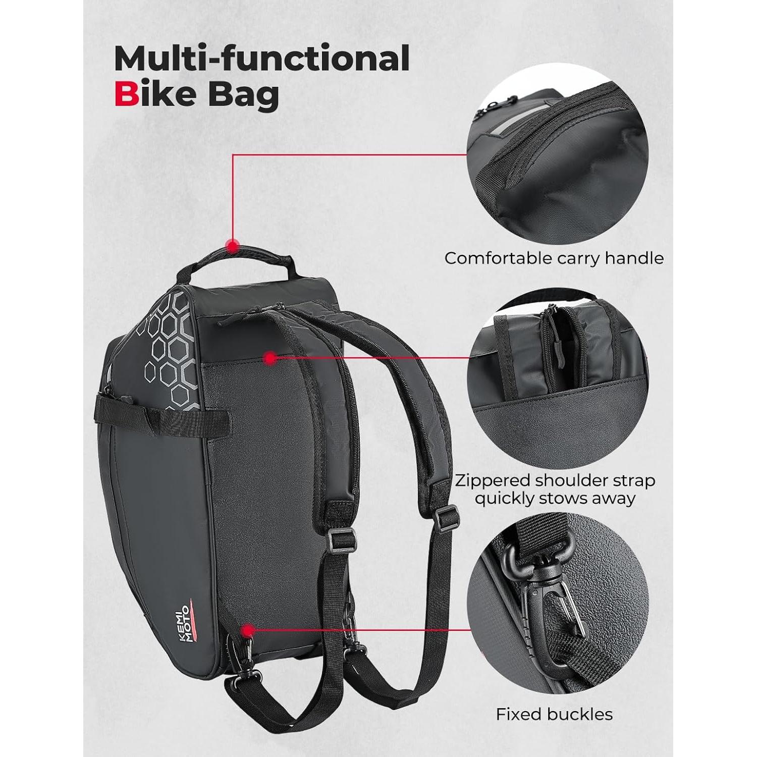 Bolsa de Maletero KEMIMOTO 13L Resistente al Agua para Bicicleta