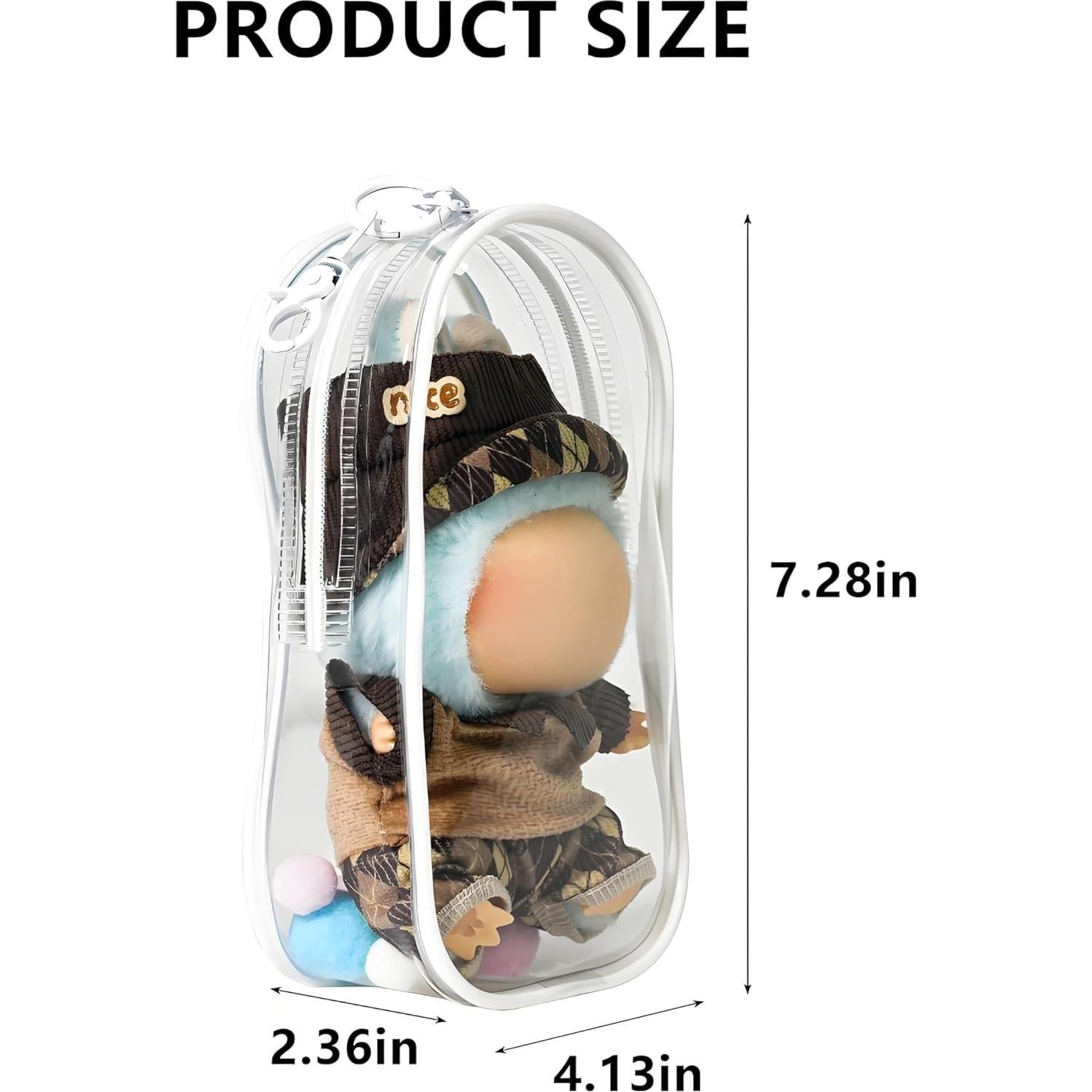 Funda Protectora de PVC Transparente BINBINNIAO - 18.3x10cm