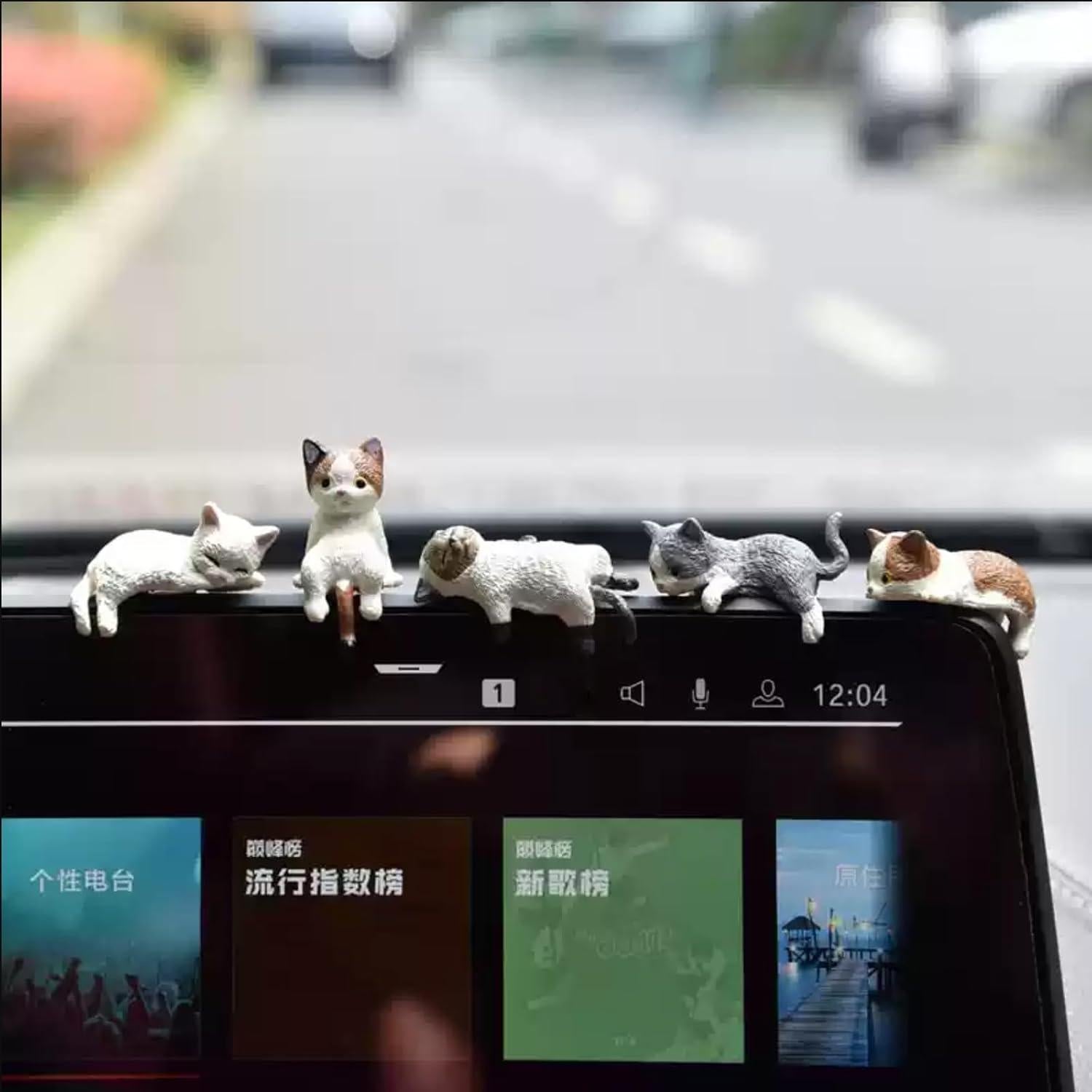 Juego de 12 Adornos de Gato para Auto XXED - Decoración Interior