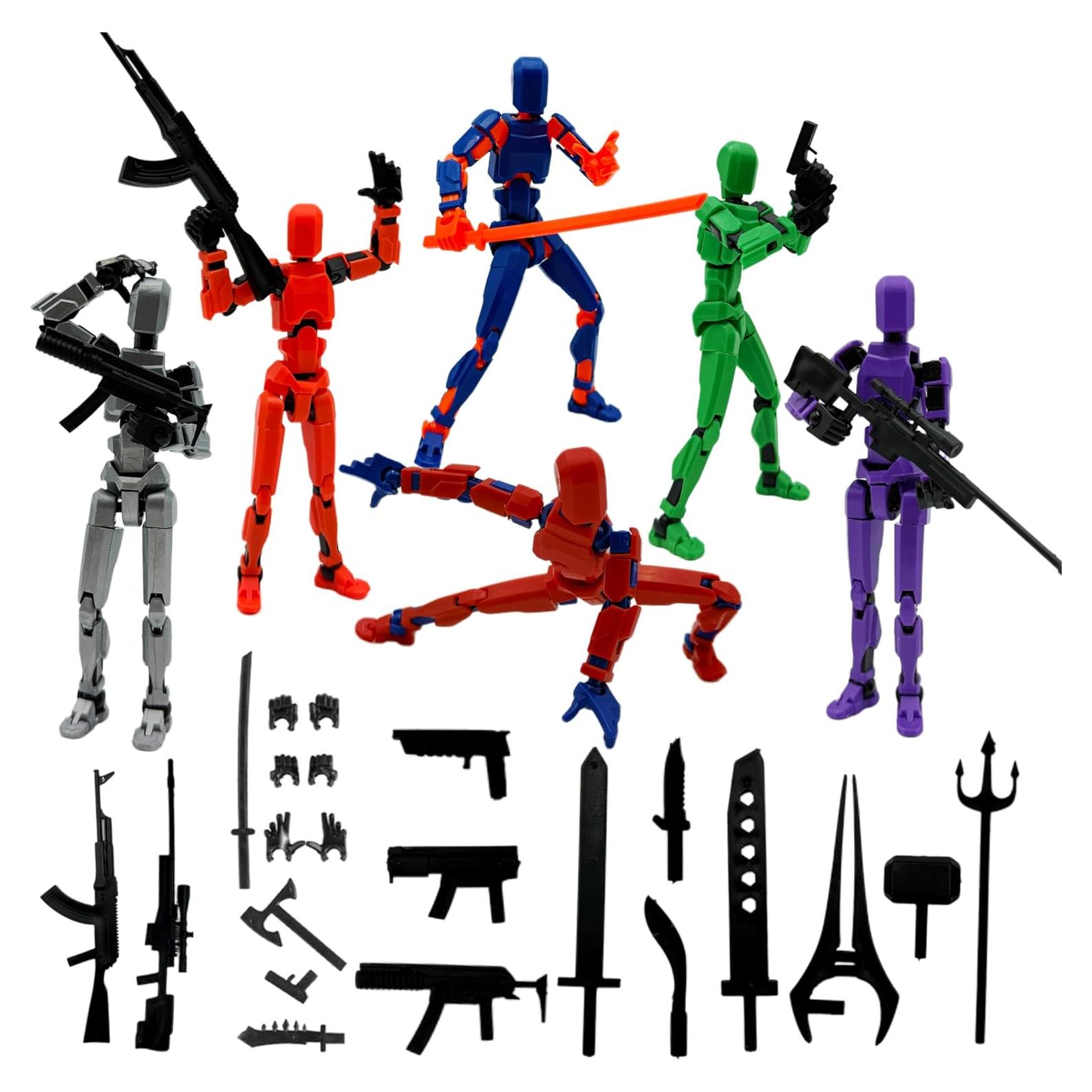 Set de 6 Figuras de Acción Titan 13 - Juguetes 3D para Niños