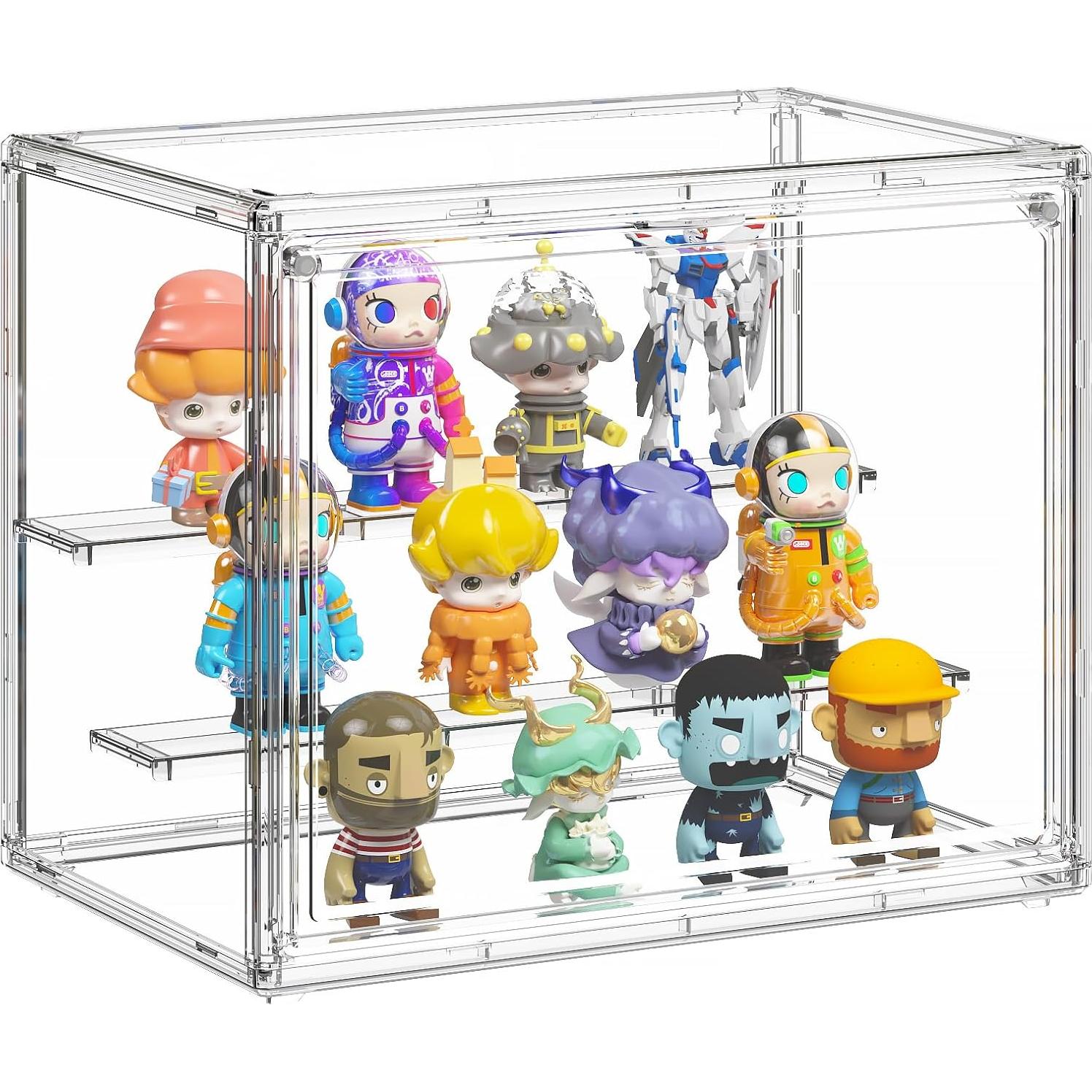 Caja de Exhibición Acrílica Transparente Henyol 3 Niveles Ajustable