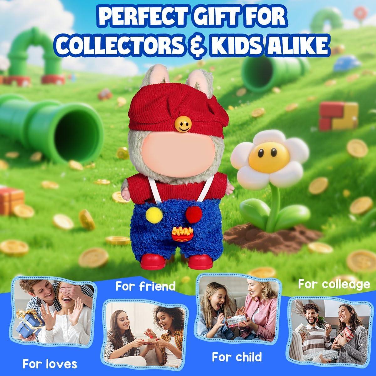 Conjunto de Ropa para Muñeca AICase 17cm 3 Piezas Rojo y Azul