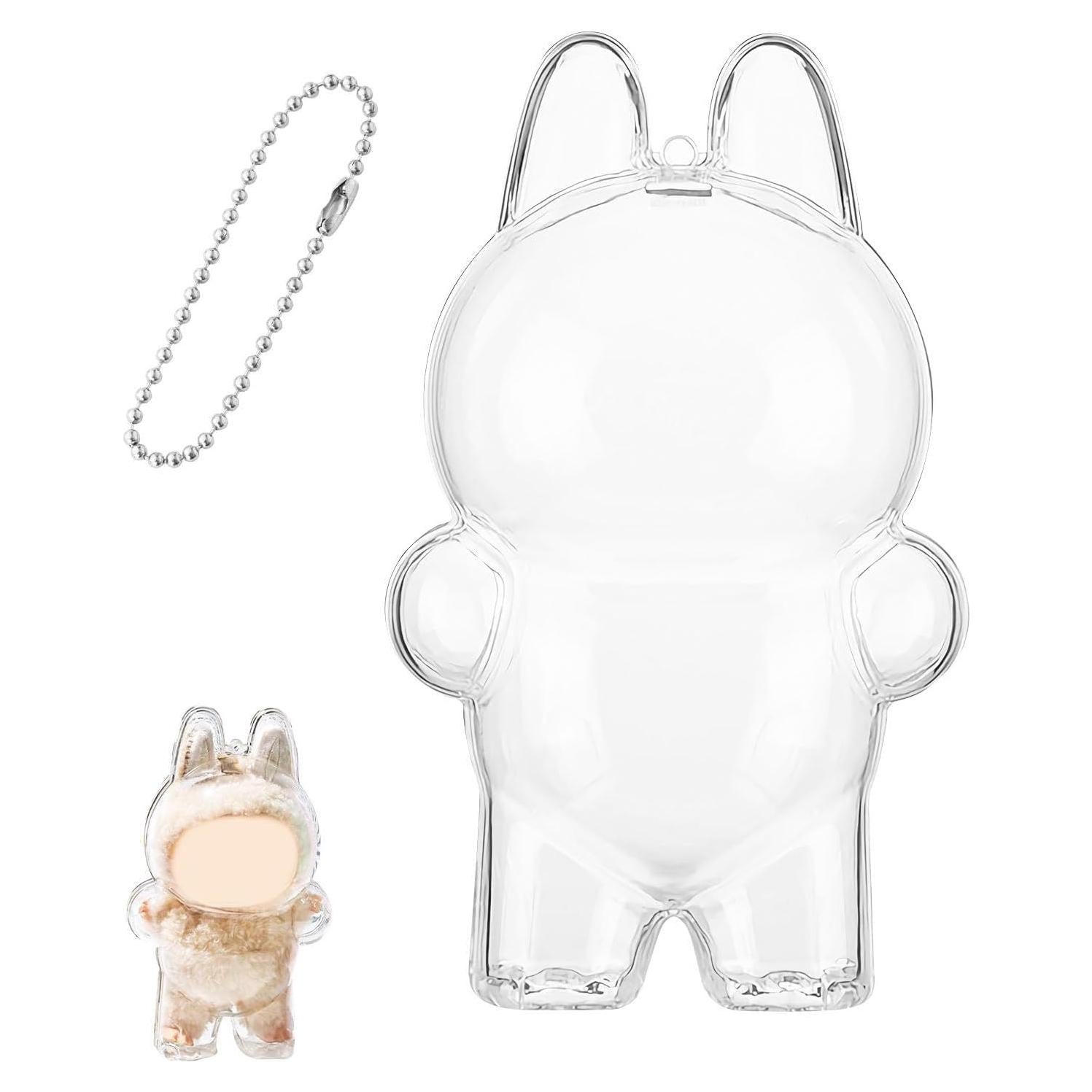 Funda Protectora Caja Dura Transparente Labubu - 10.32x8.89x17.53cm