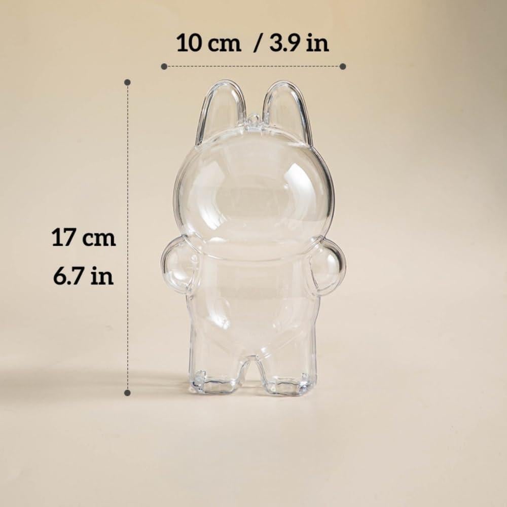 Funda Protectora Caja Dura Transparente Labubu - 10.32x8.89x17.53cm