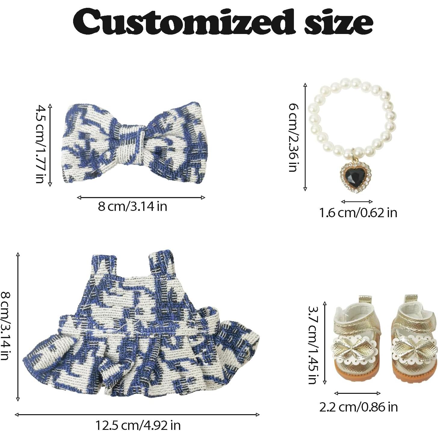 Conjunto de Ropa para Muñeca Labubu 17cm - Elegancia del Horizonte