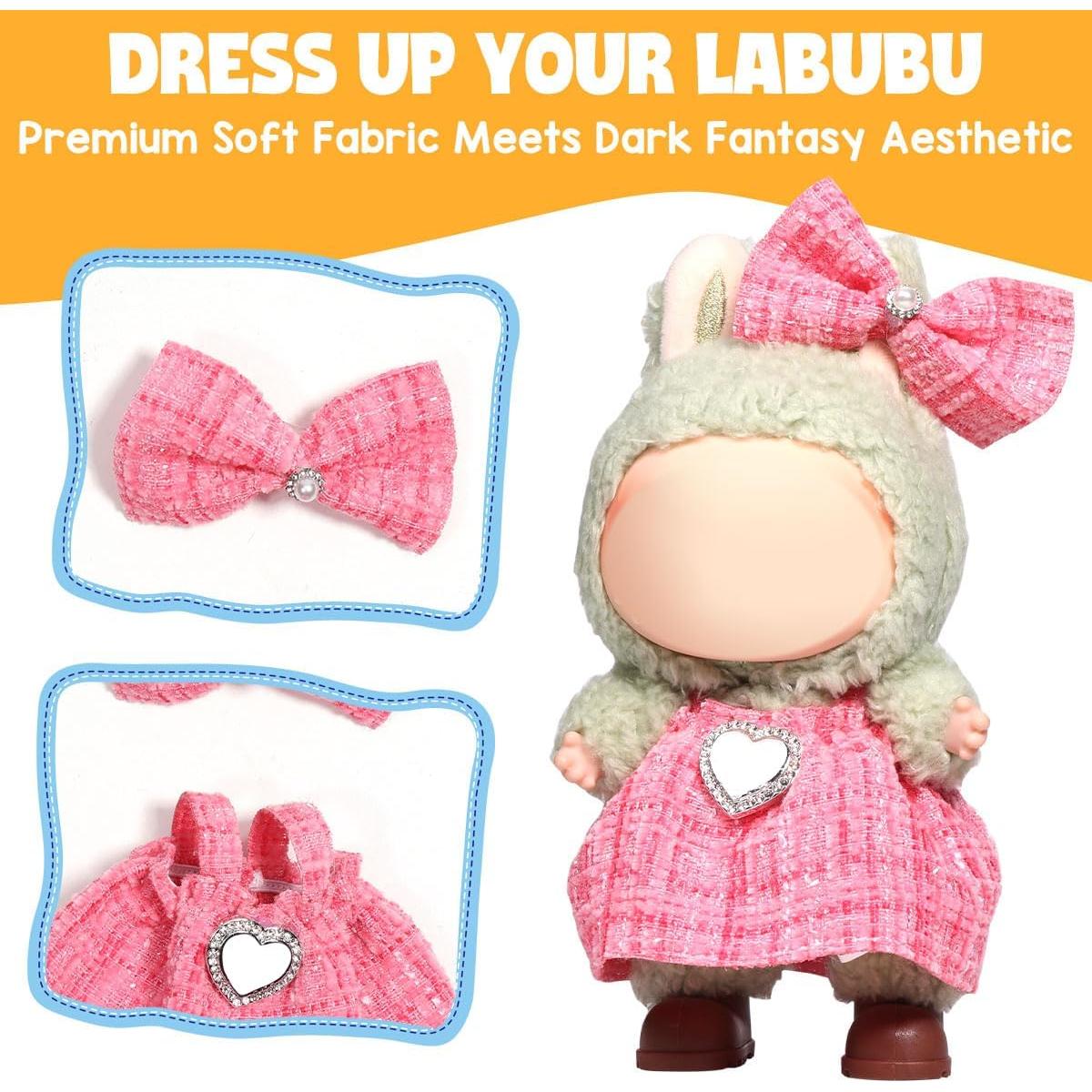 Conjunto de Ropa Chic AICase para Muñecas 17cm Rosa 2 Piezas