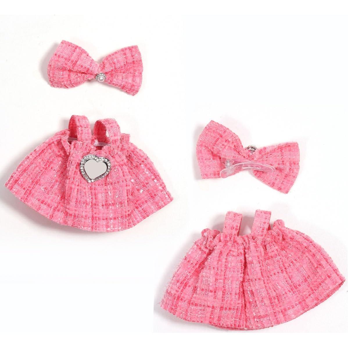 Conjunto de Ropa Chic AICase para Muñecas 17cm Rosa 2 Piezas