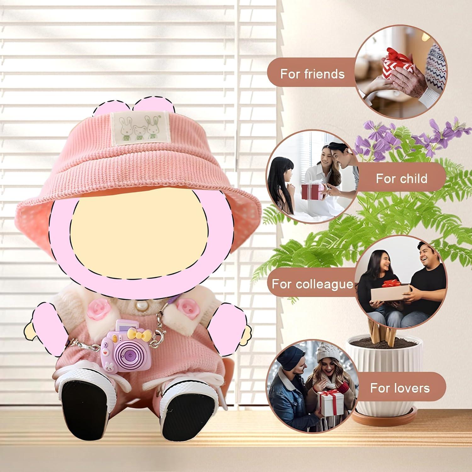 Conjunto de Ropa para Muñeca LaBuBu 4 Piezas Rosa