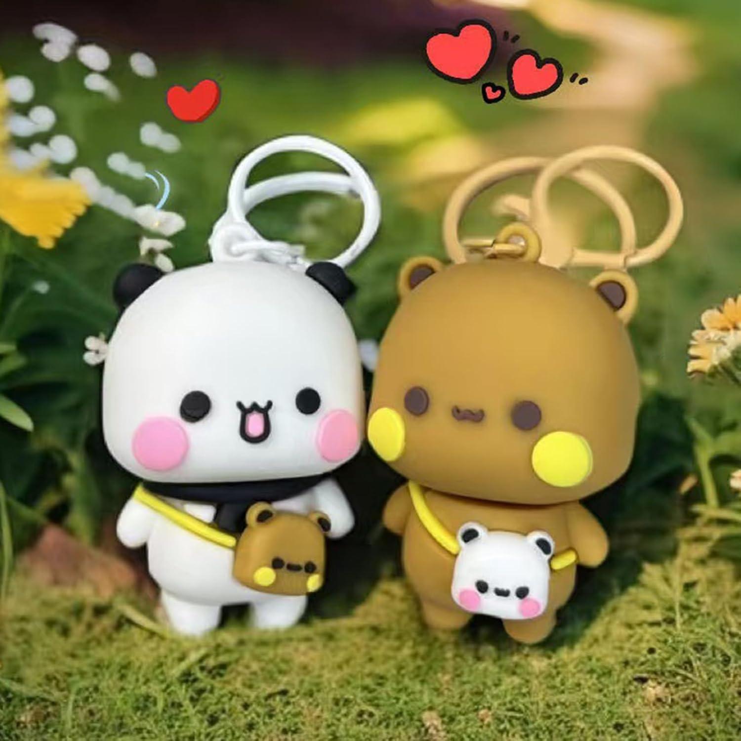 Llaveros Kawaii Bubu y Dudu 2 Pcs PVC para Mujeres