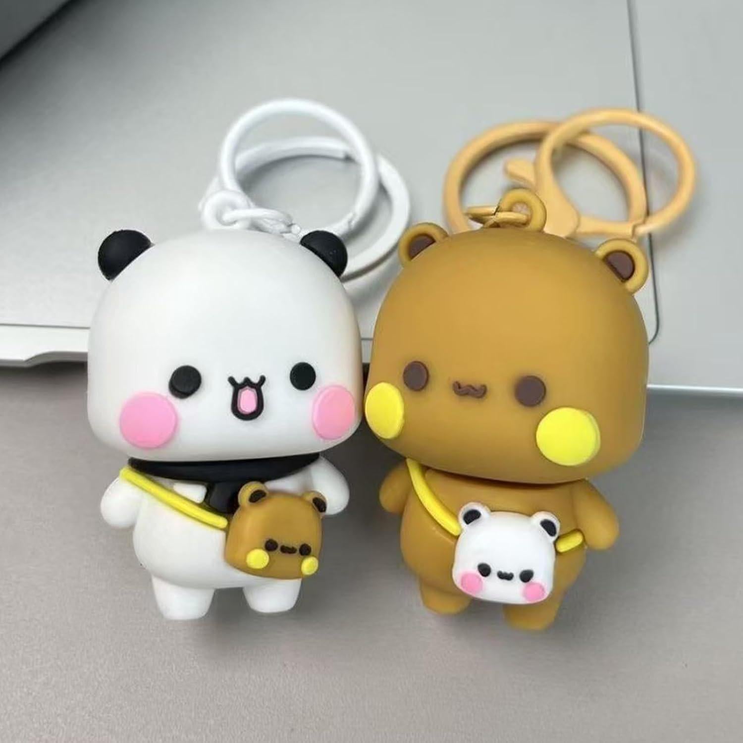 Llaveros Kawaii Bubu y Dudu 2 Pcs PVC para Mujeres