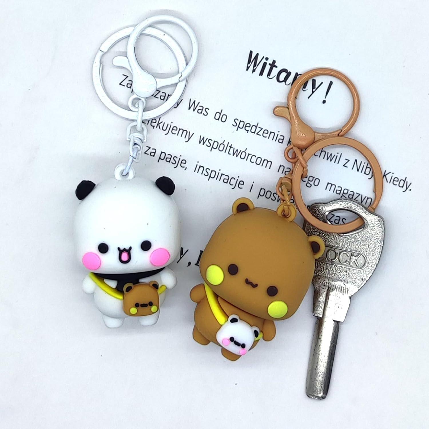 Llaveros Kawaii Bubu y Dudu 2 Pcs PVC para Mujeres