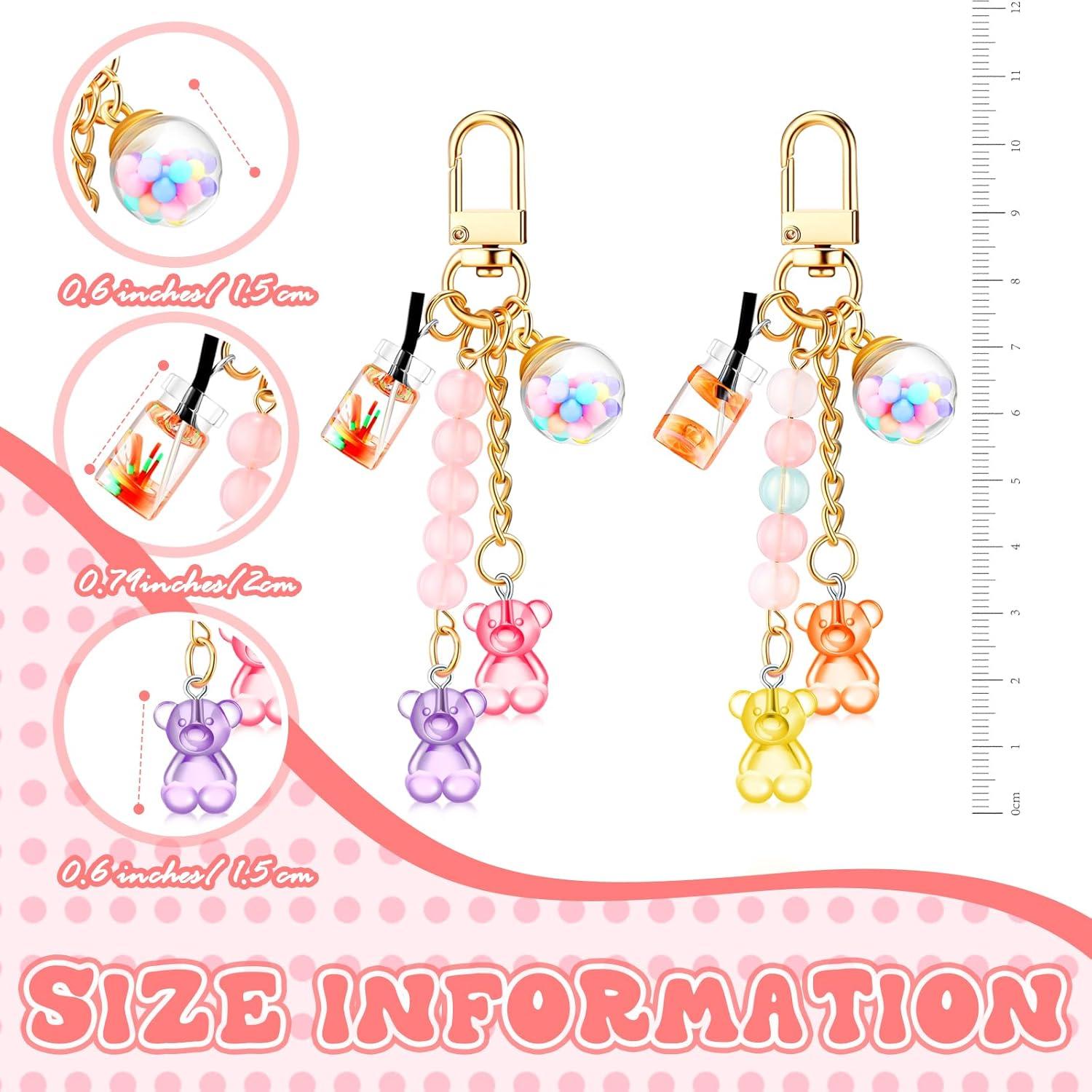 Llavero de Resina Oso Ecally - 2 Piezas Coloridas para Mujeres