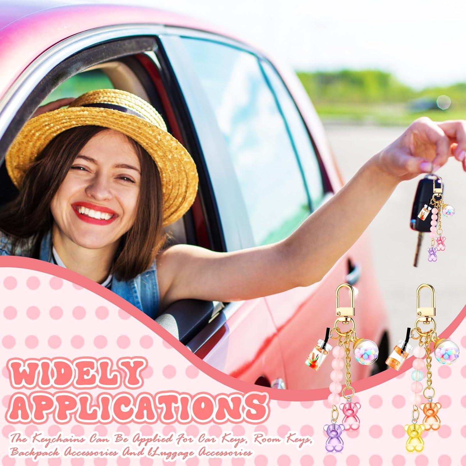 Llavero de Resina Oso Ecally - 2 Piezas Coloridas para Mujeres