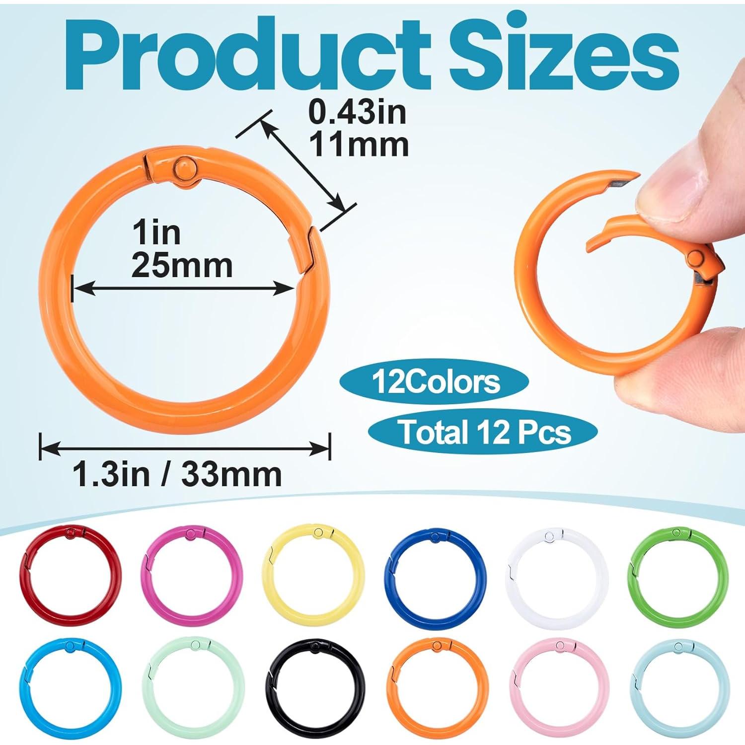 Anillos O de Primavera Winsyison 12pcs 33mm Metal Colorido