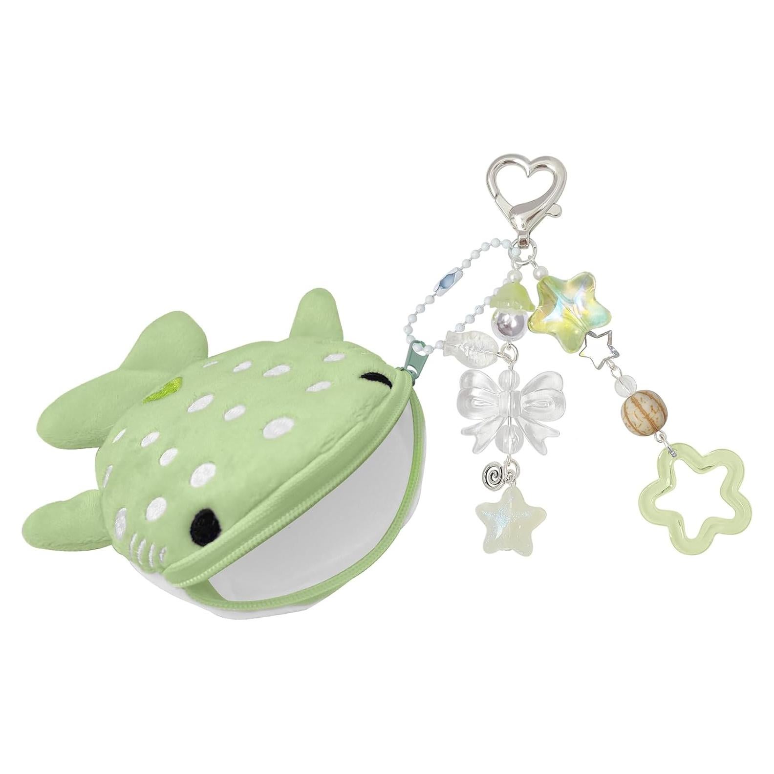 Llavero y monedero tiburón ballena Nalefow verde 13x12 cm