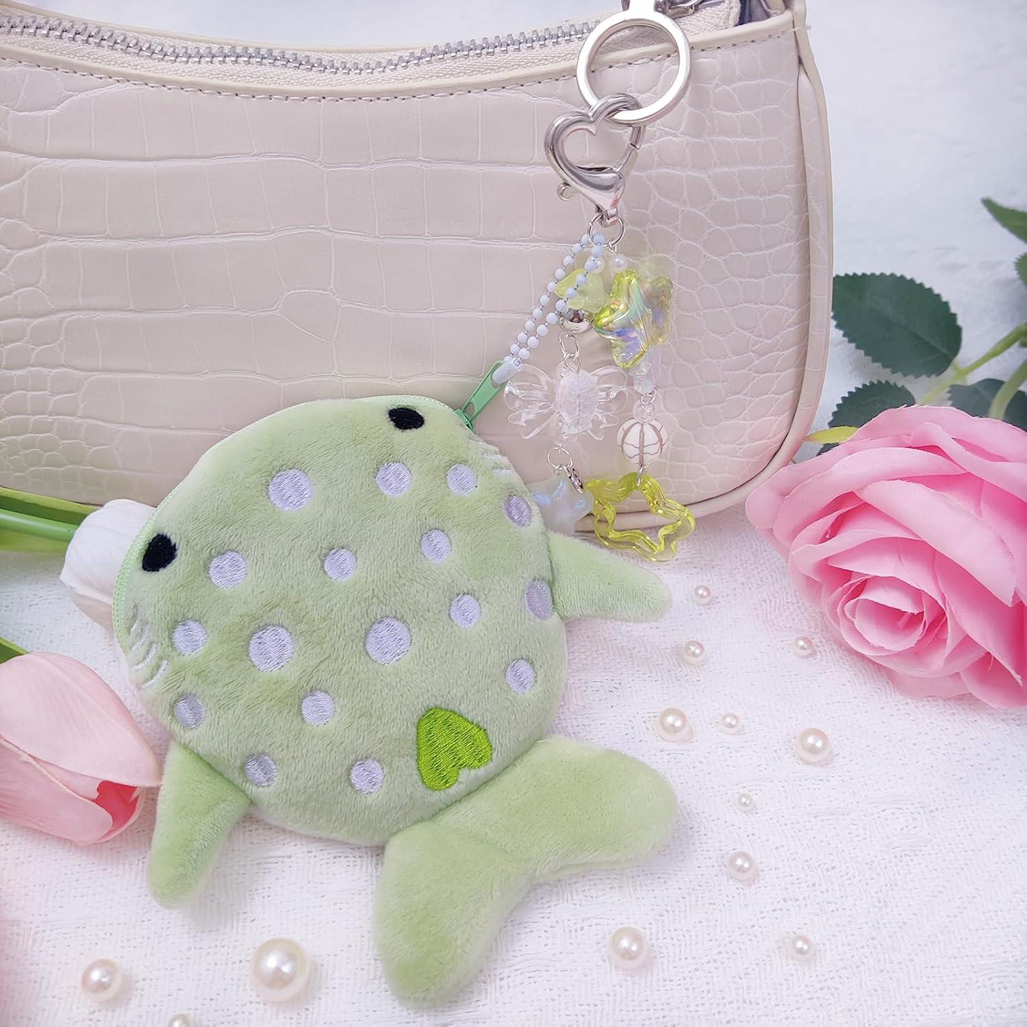 Llavero y monedero tiburón ballena Nalefow verde 13x12 cm