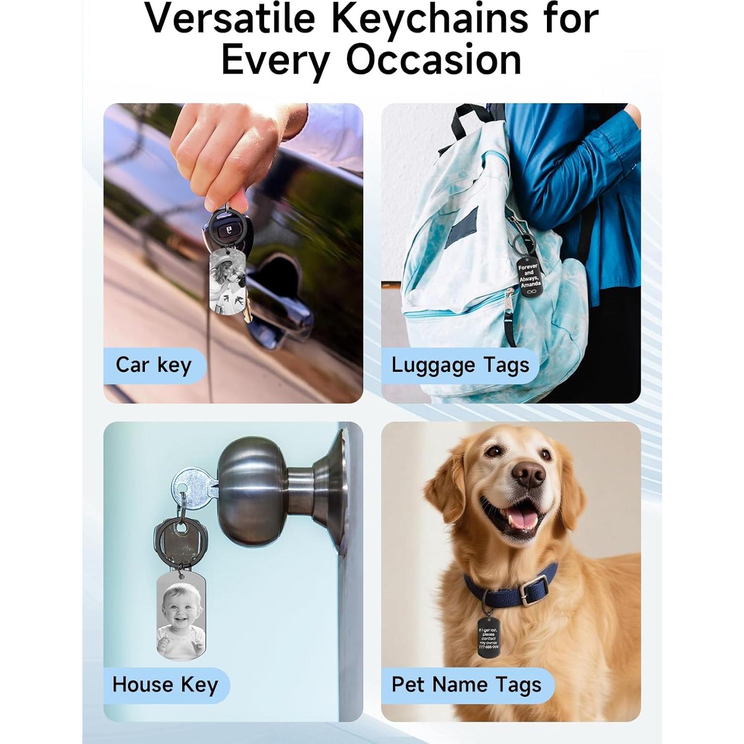 Llave Personalizada CDBUY - Llavero con Foto y Texto