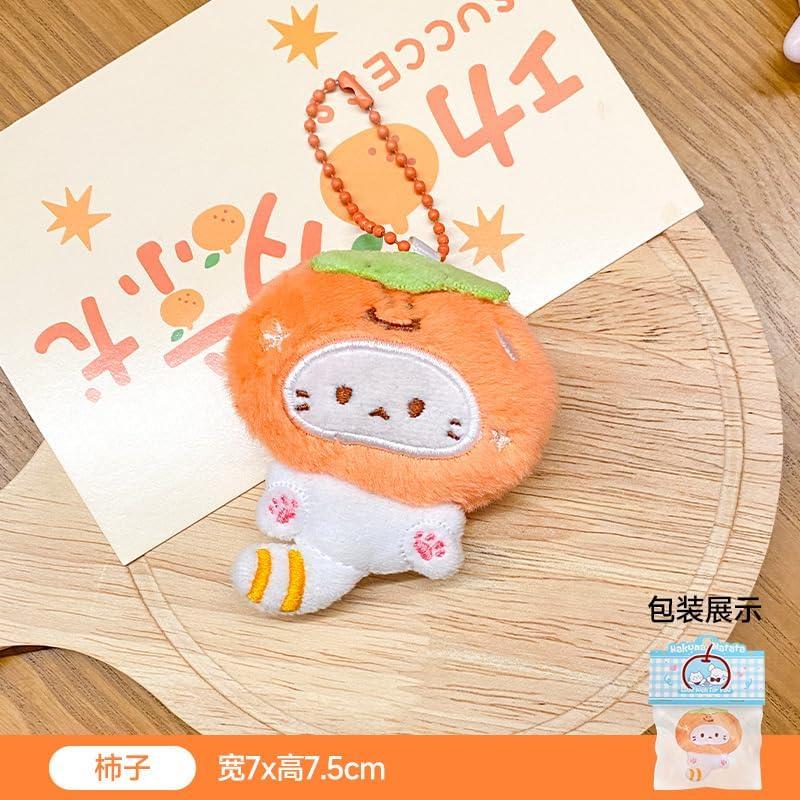 4 Llavero Suave de Peluche Gato Taiyaki y Animales