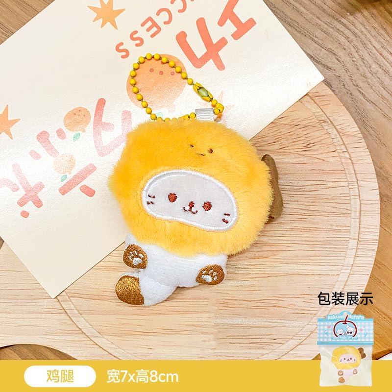 4 Llavero Suave de Peluche Gato Taiyaki y Animales