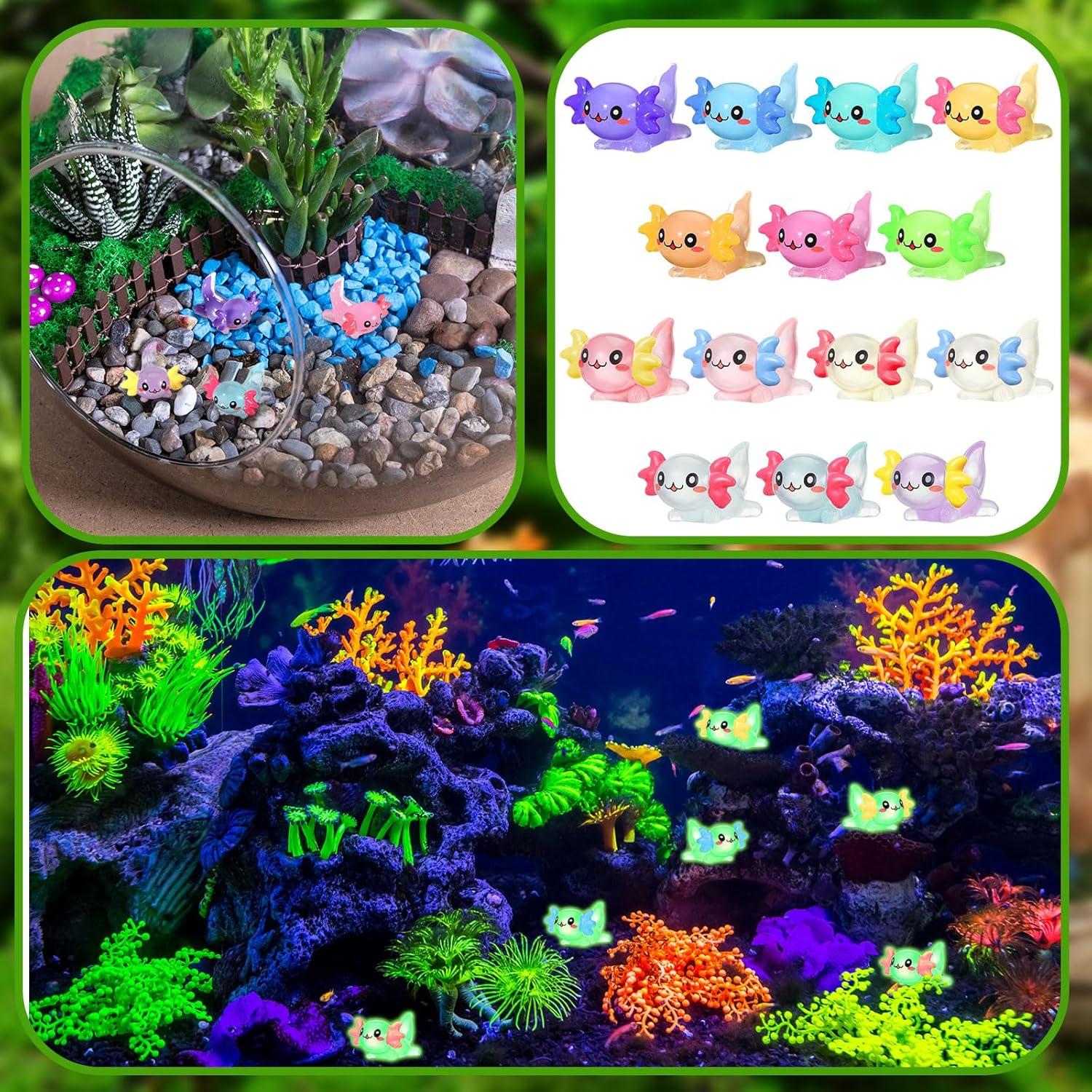 98 Mini Figuras de Axolote Luminiscentes Sonwyoung - Resina