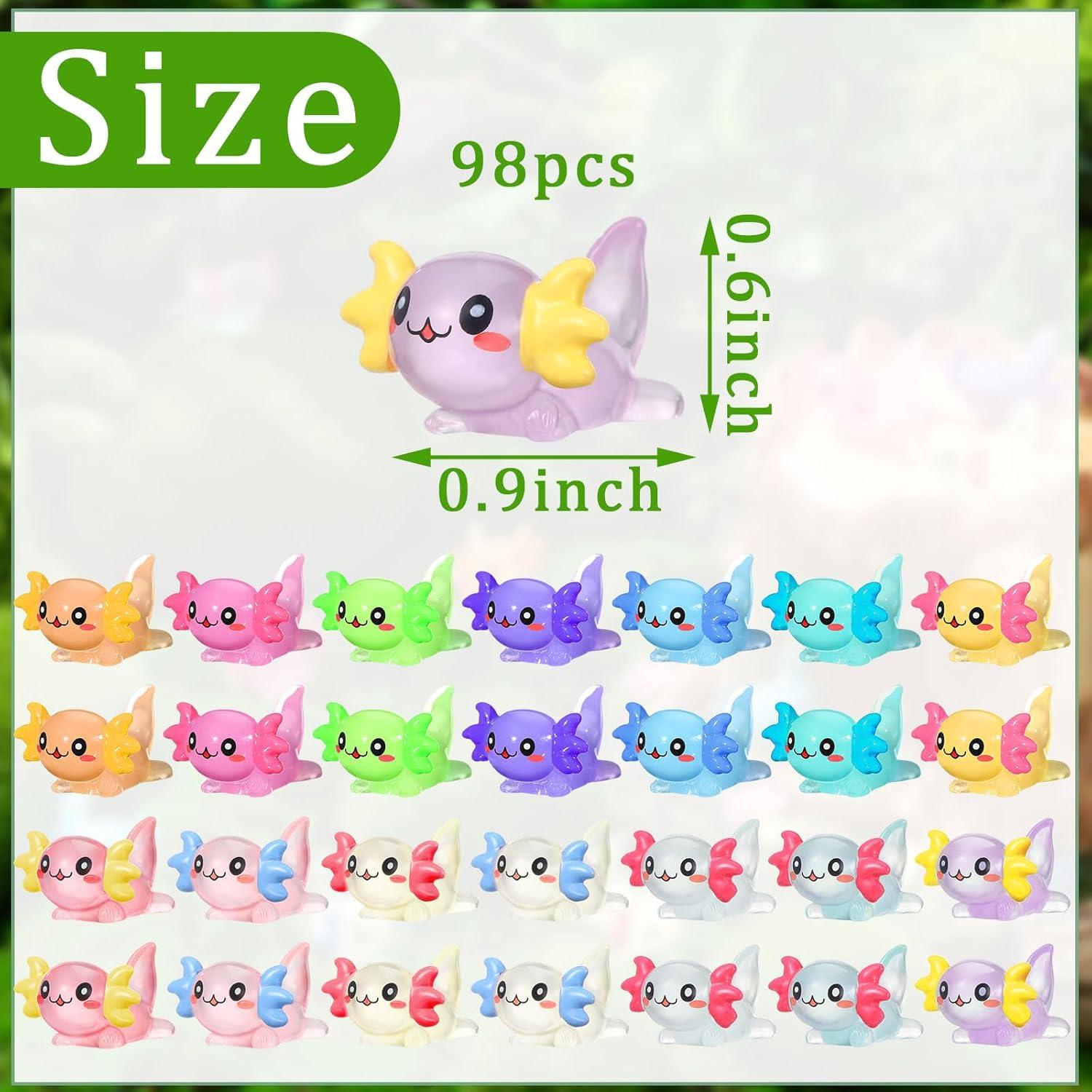 98 Mini Figuras de Axolote Luminiscentes Sonwyoung - Resina