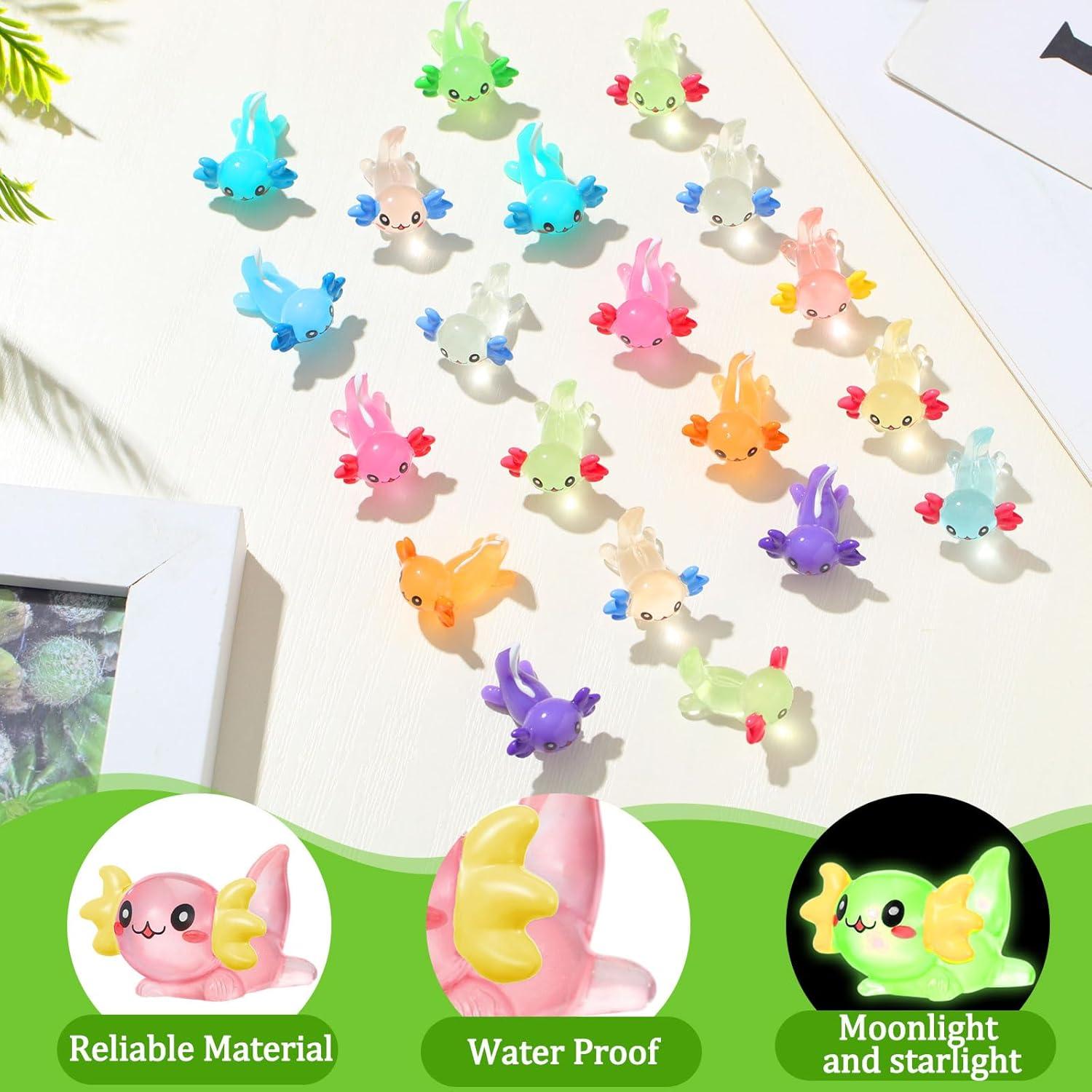 98 Mini Figuras de Axolote Luminiscentes Sonwyoung - Resina