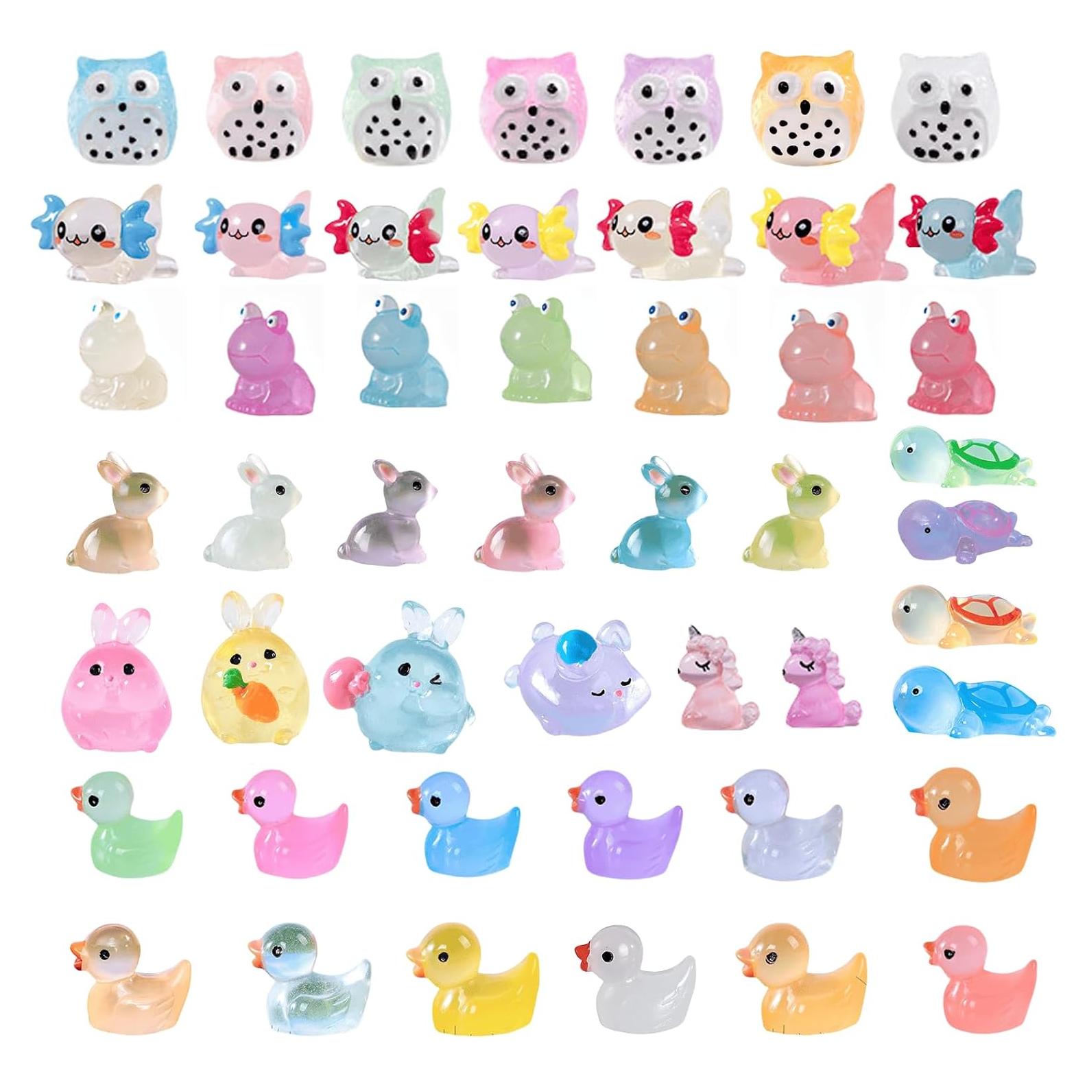 49 Figuras Miniatura de Animales de Resina Wezdopu Decorativas